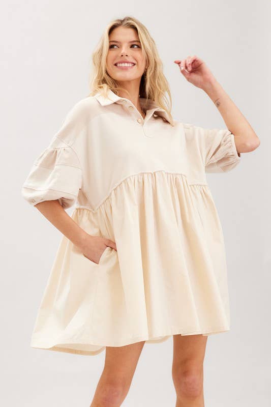 Cotton Terry Mini Dress