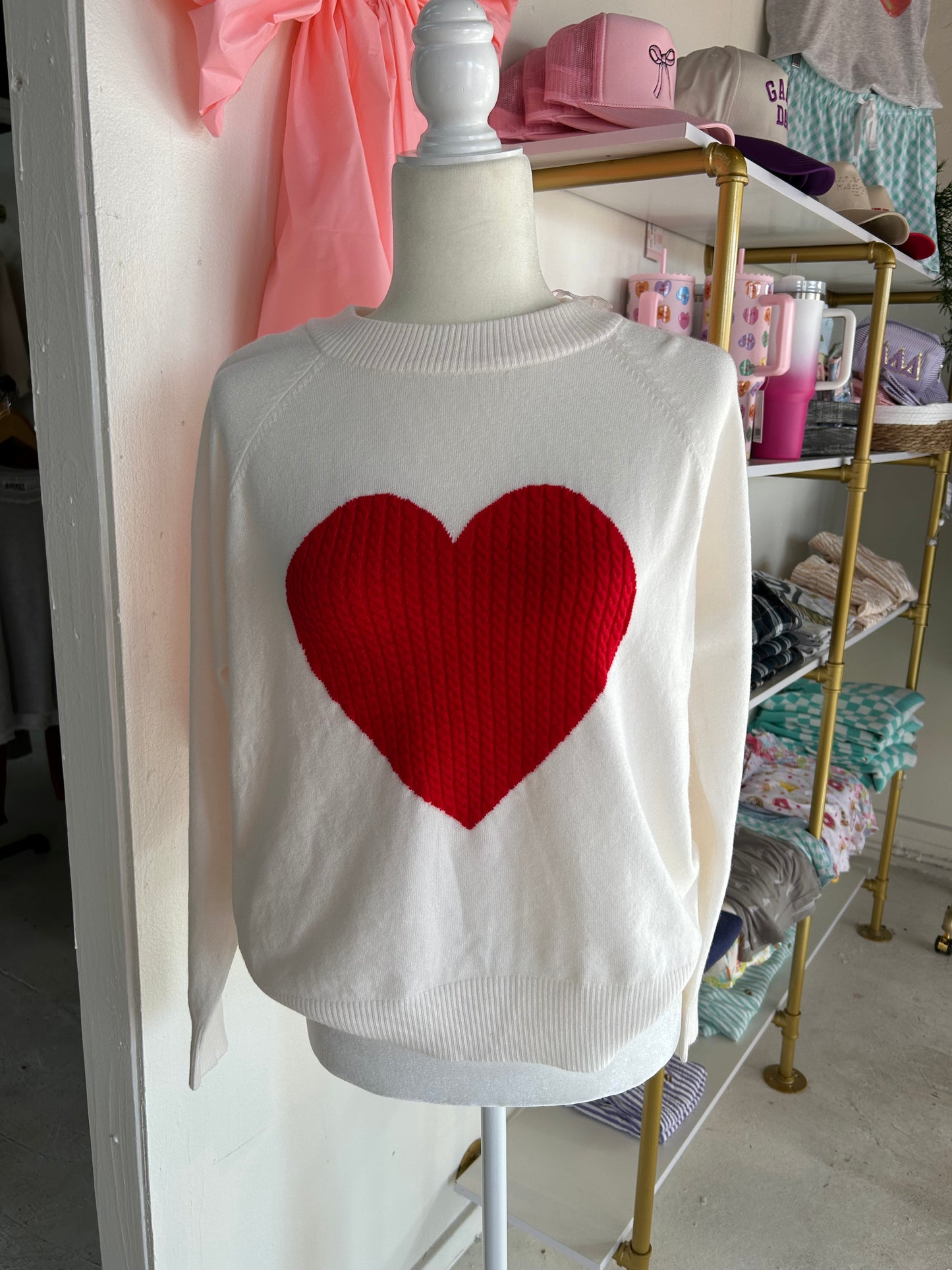 White Heart sweater