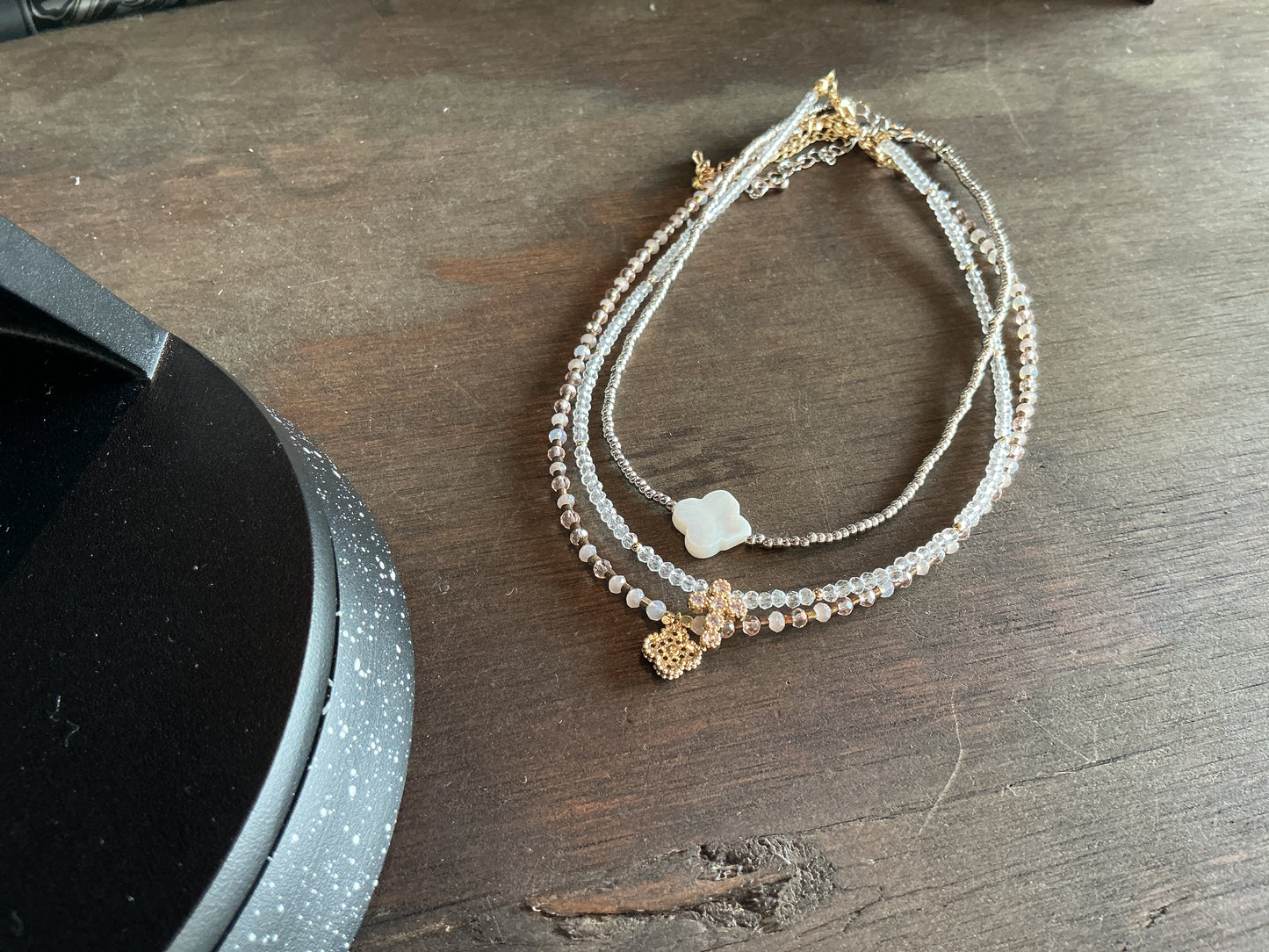 Beaded charm necklace