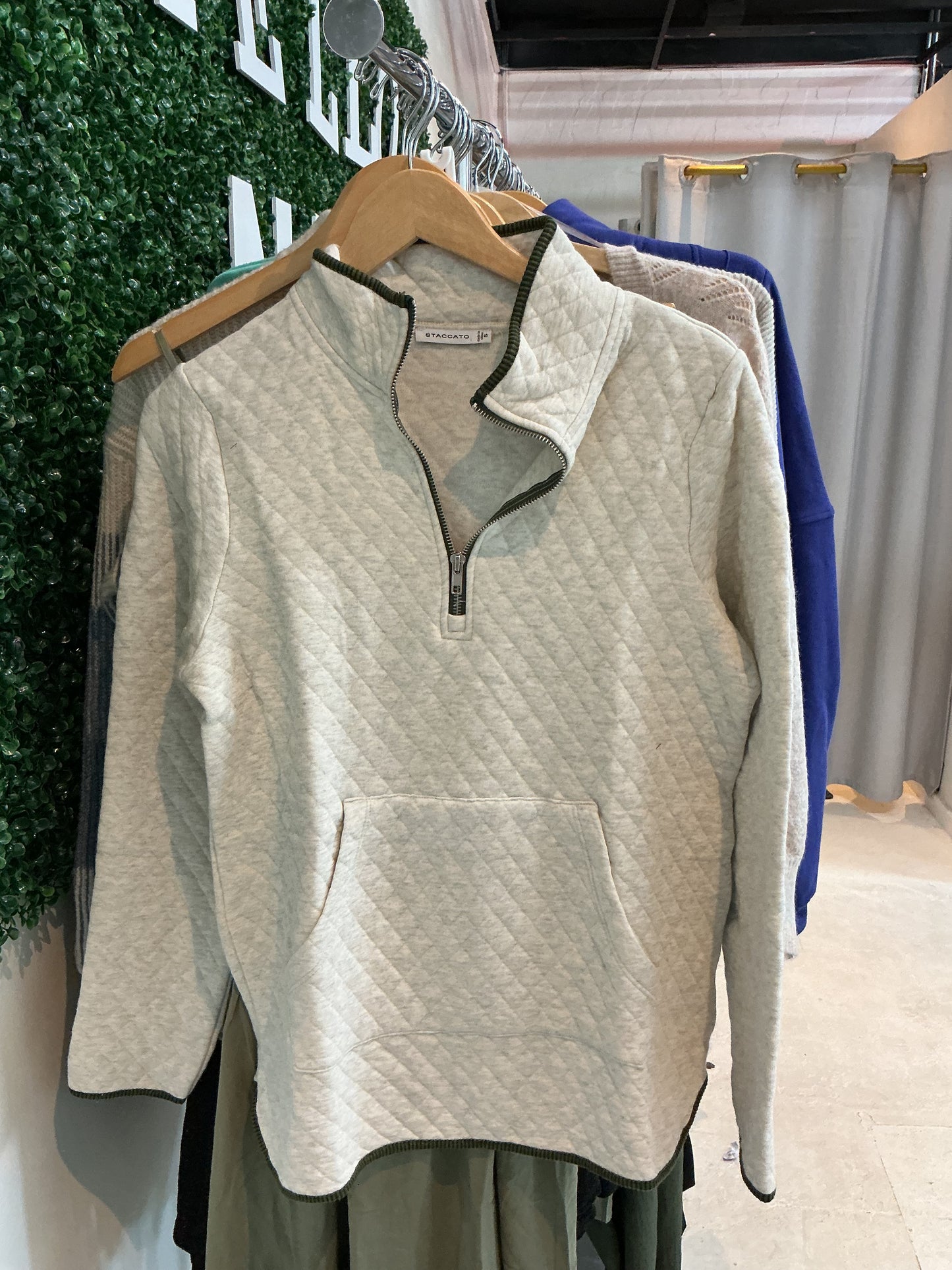 Cream 1/4 zip