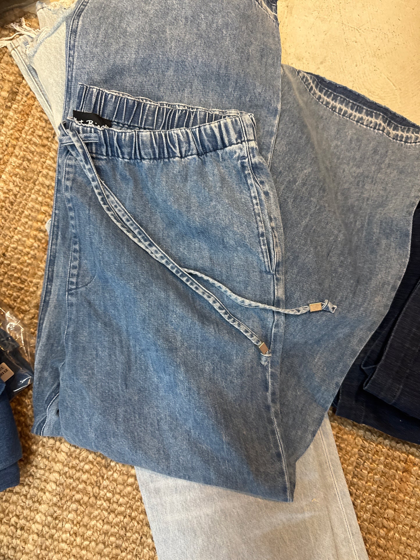 White Birch Drawstring Jeans