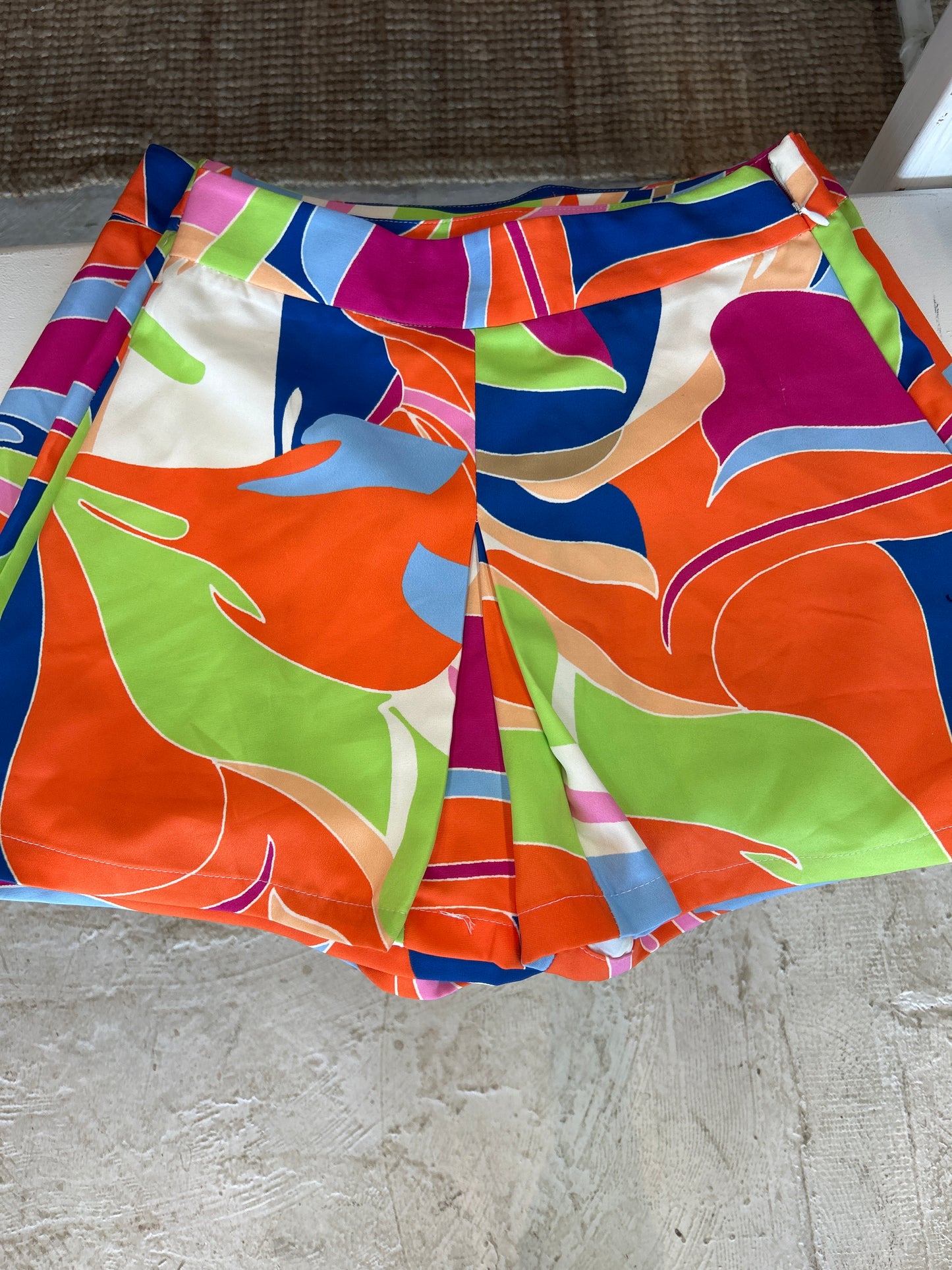 Neon floral shorts