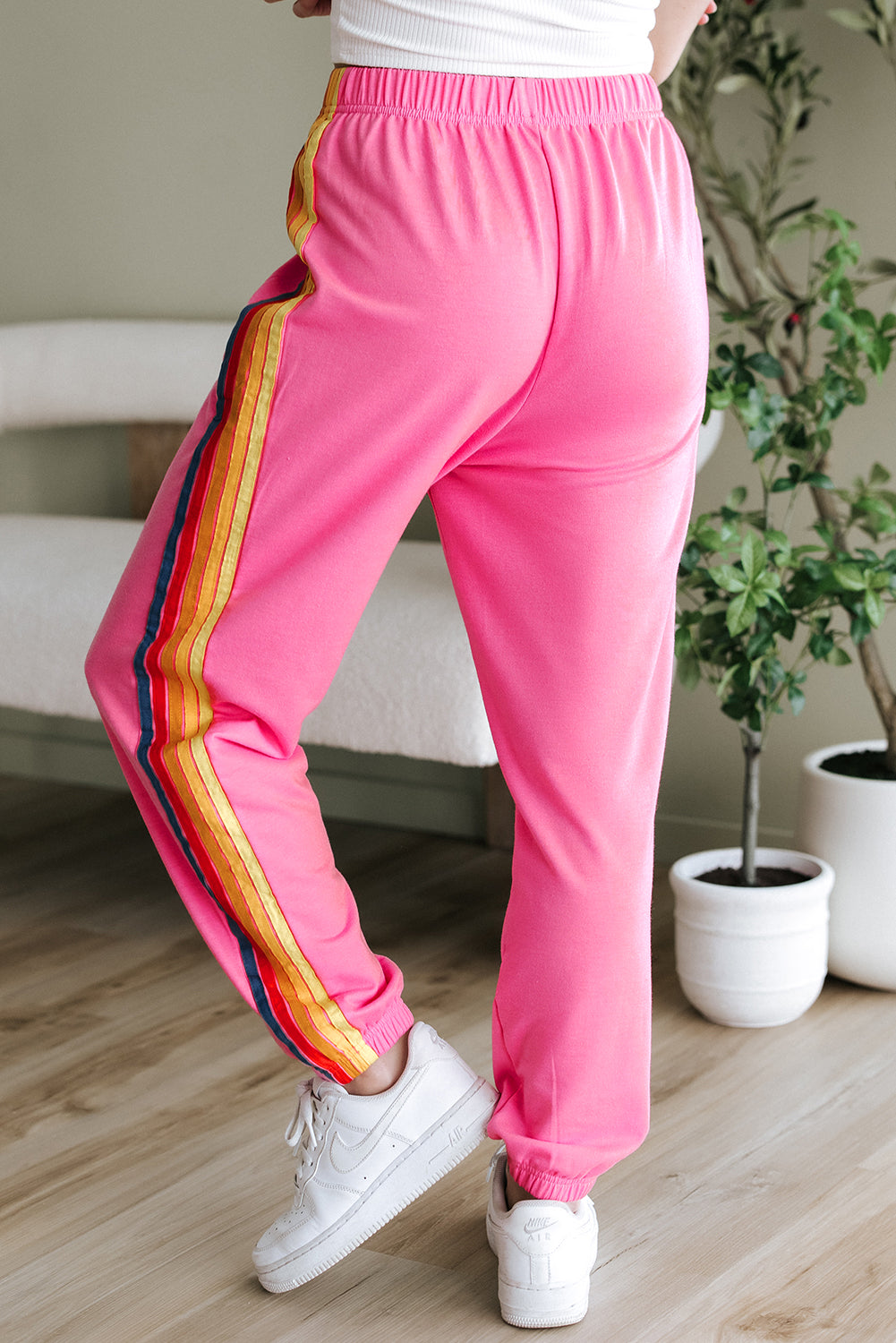 Light Blue Counting Rainbows High Waist Sweatpants