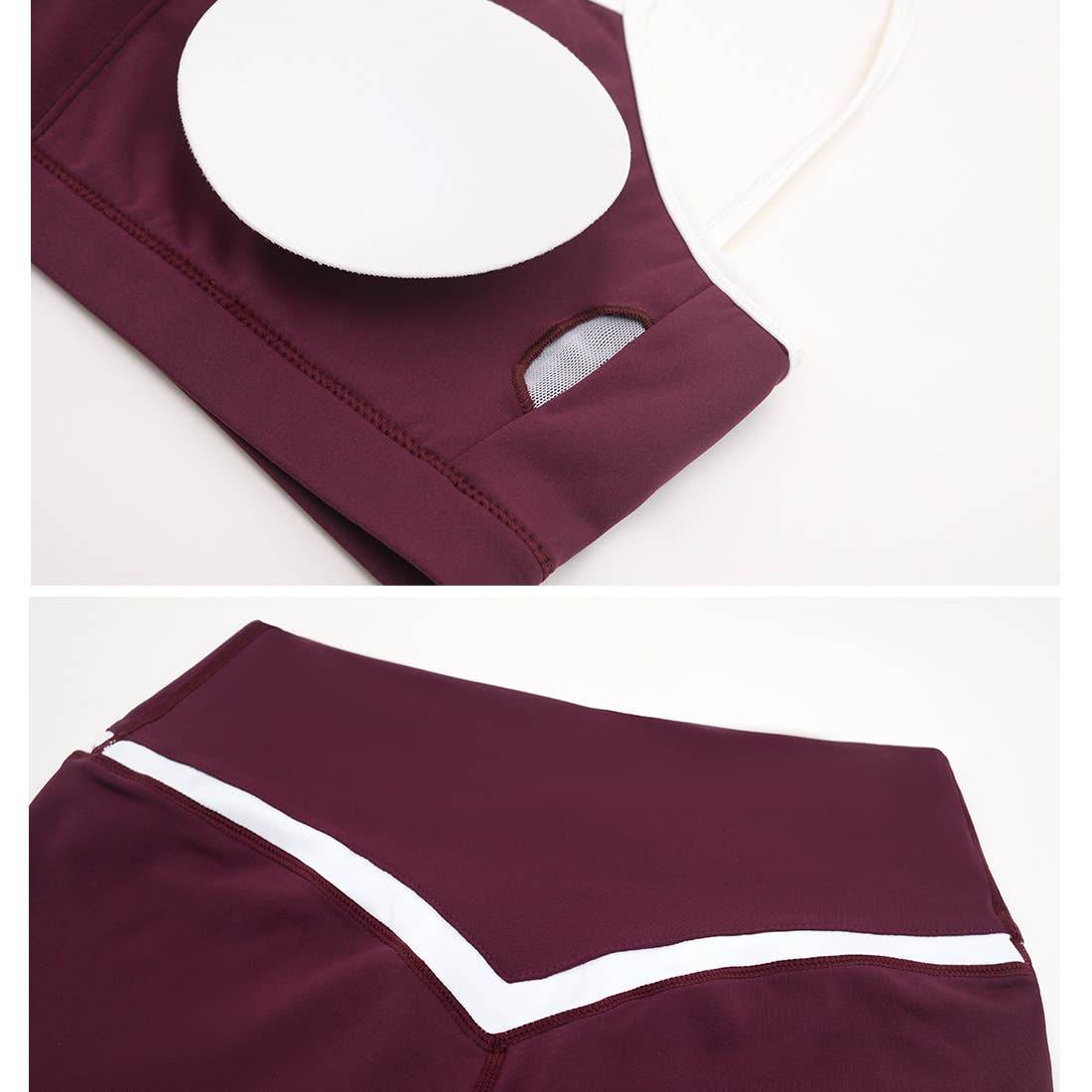 Colorblocked Women Yoga Active Set: Navy Blue / L