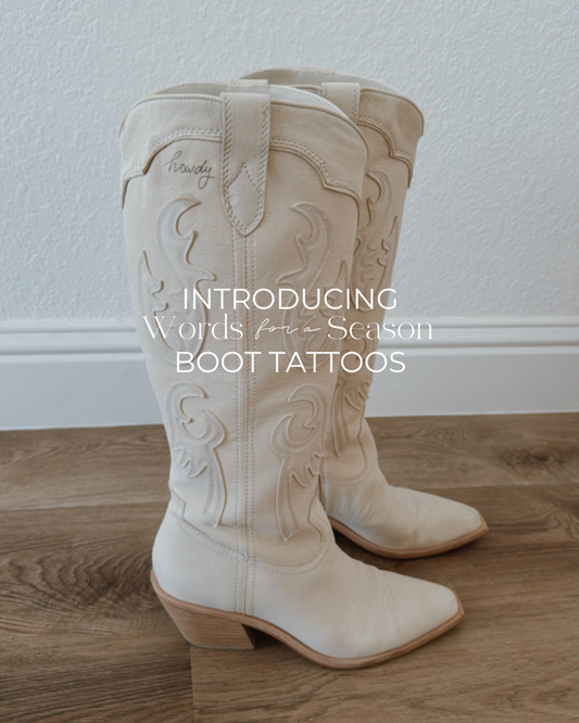 Howdy Calligraphy Temp Tattoo | Skin and Hat Tattoo Game Day