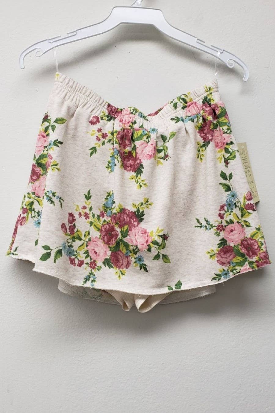 Floral Printed Cotton Terry Skort