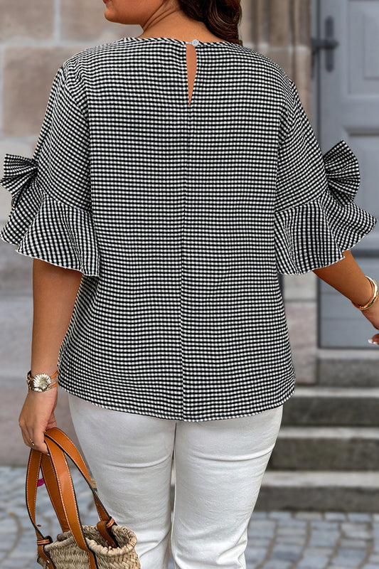 Gingham Grace Top (Plus Size)