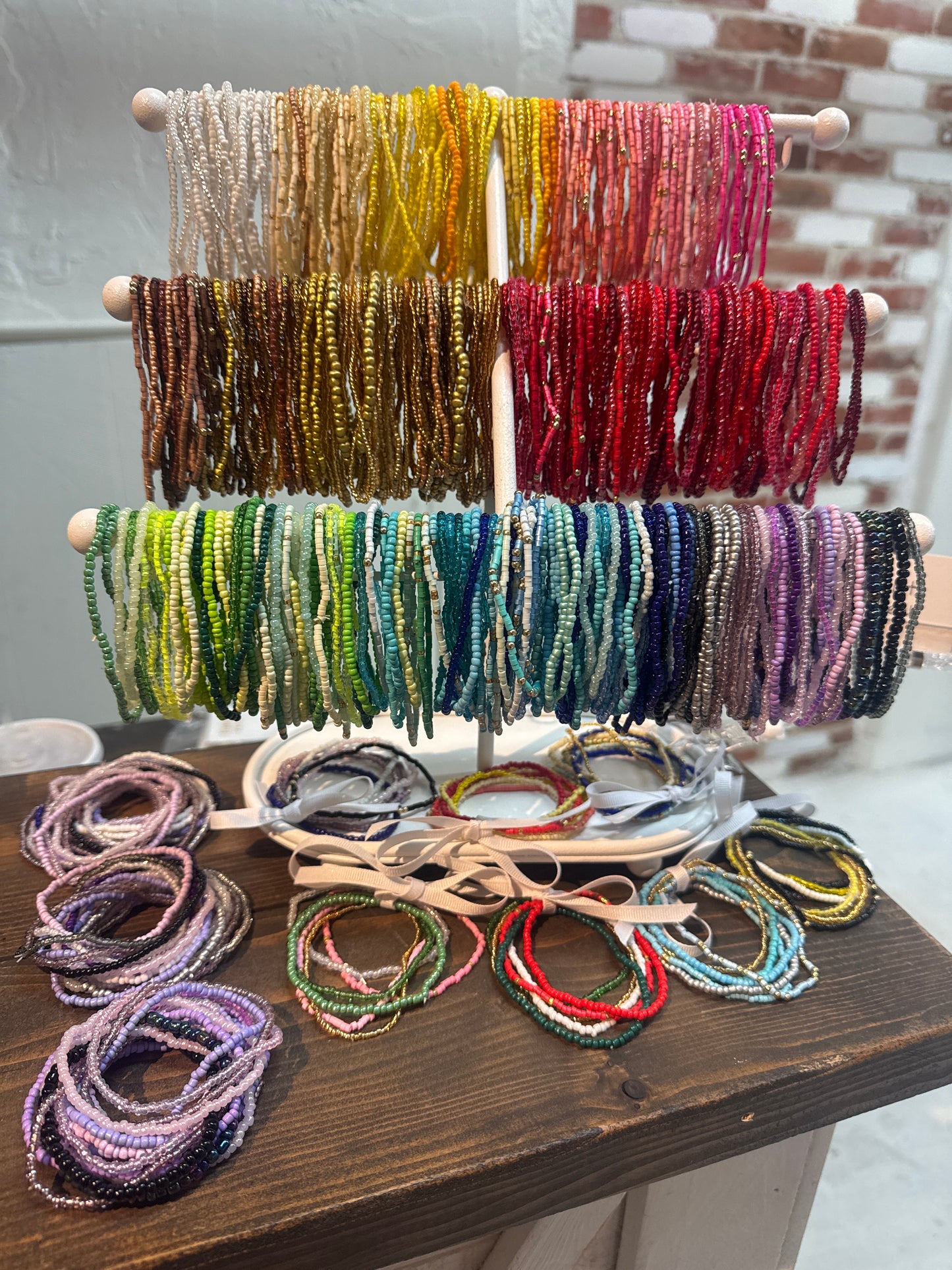 Beaded Seed Bracelet Asst. Colors (stackable)