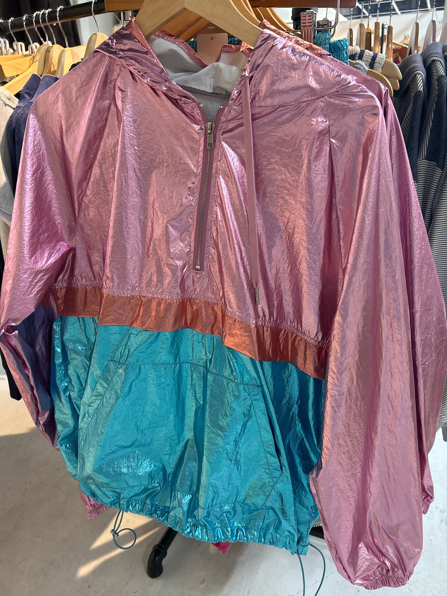 Metallic Barbie style 1/4 zip