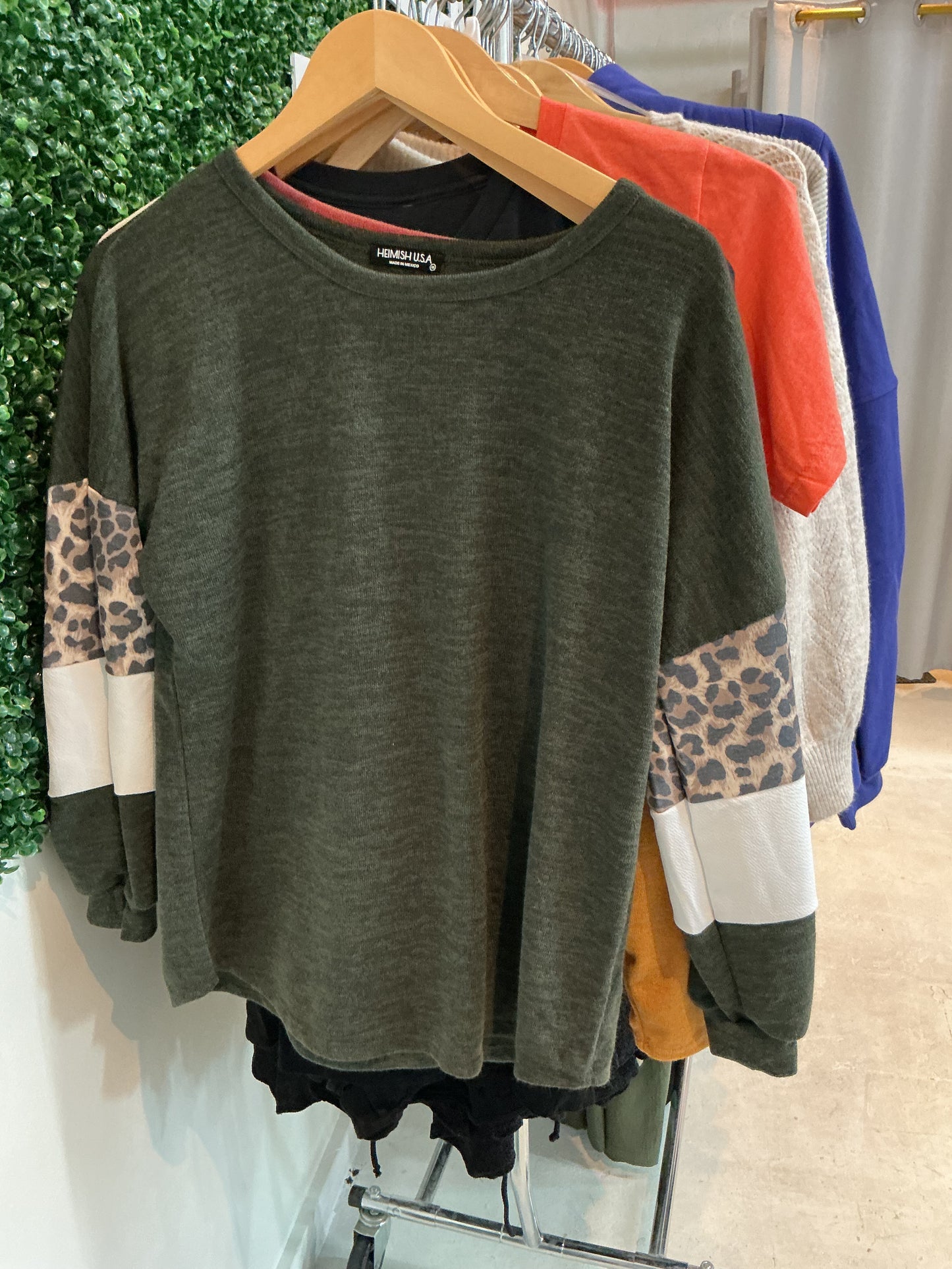 Green cheetah long sleeve
