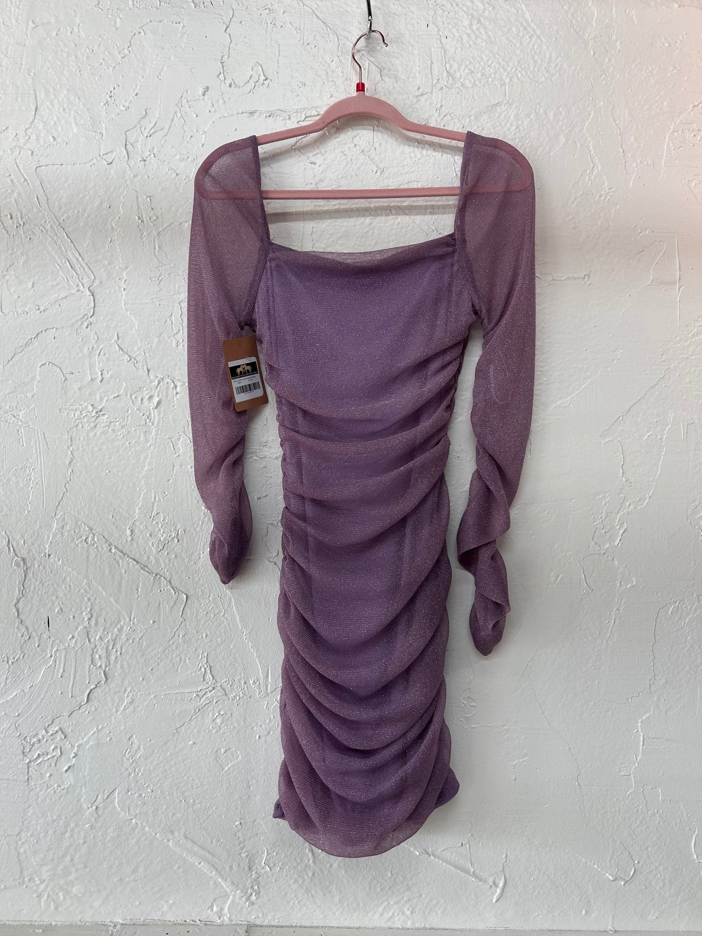 Dusty Purple Ruched Dress