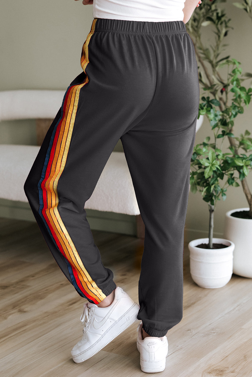 Light Blue Counting Rainbows High Waist Sweatpants