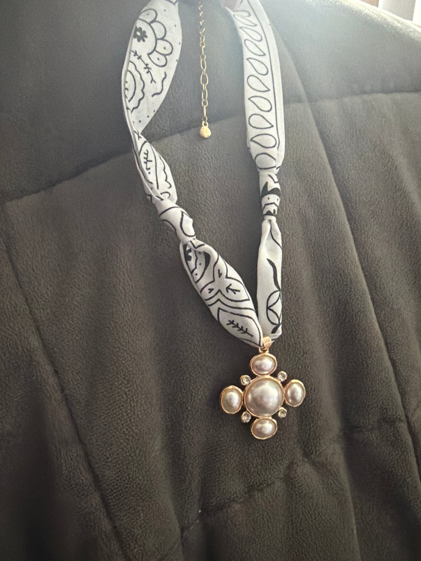 White Bandana Necklace