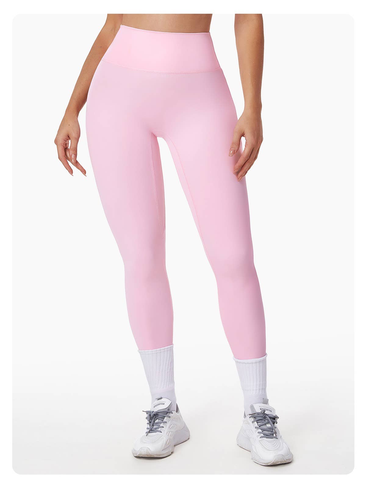 Nikki Buttery Soft High-Waisted Leggings: Frosty Gray / M