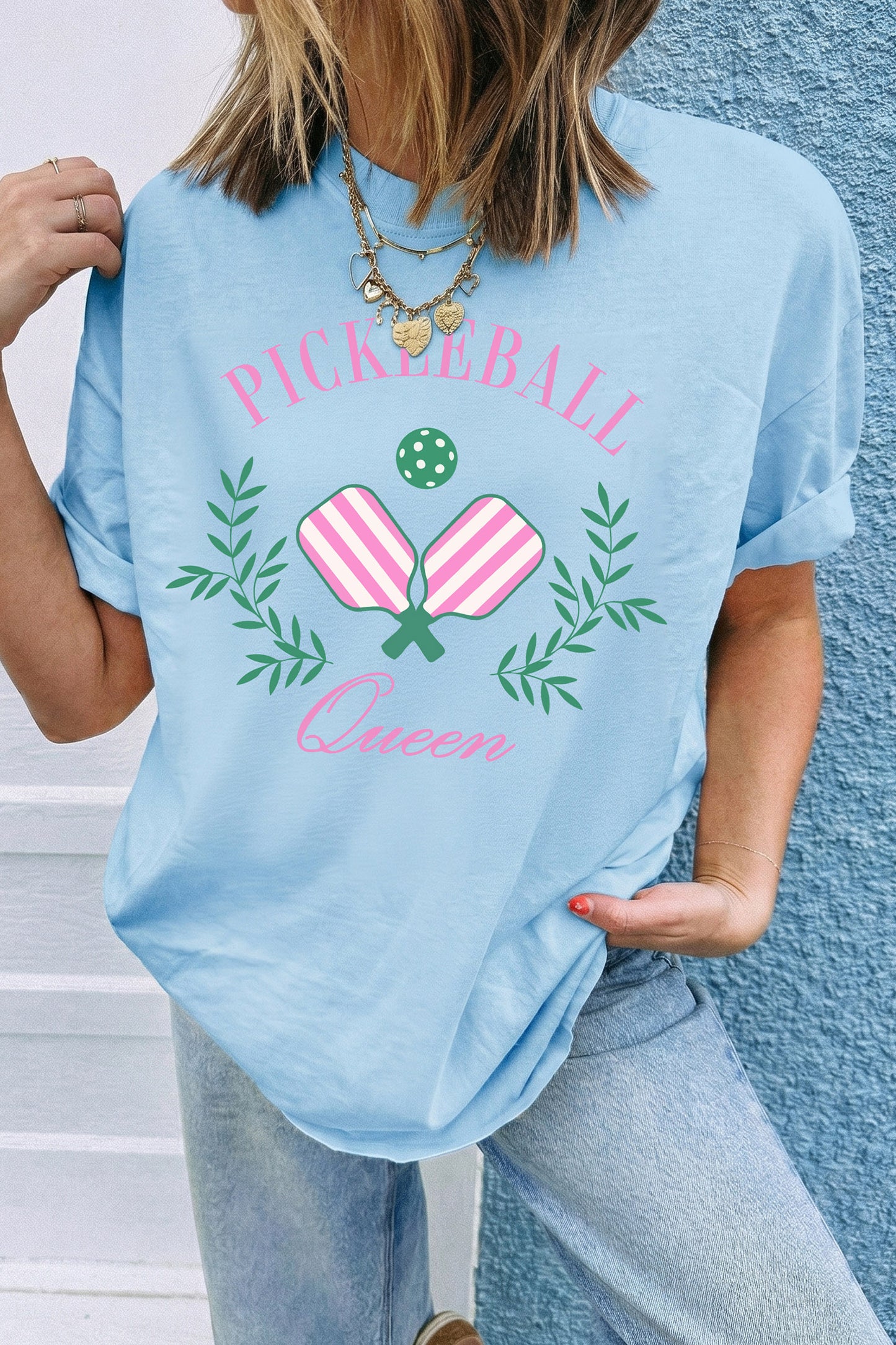 Light Blue PICKLEBALL Tee