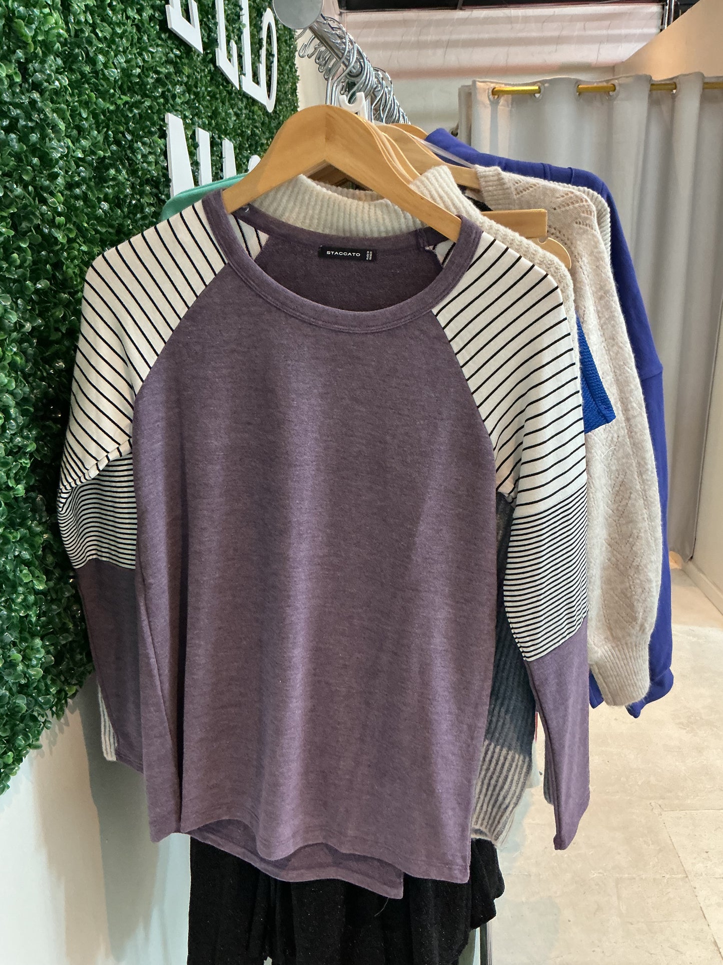 Purple striped long sleeve