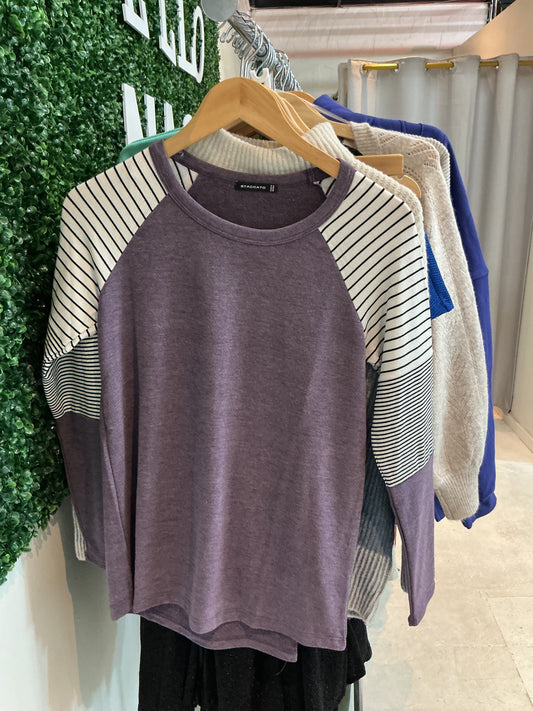Purple striped long sleeve