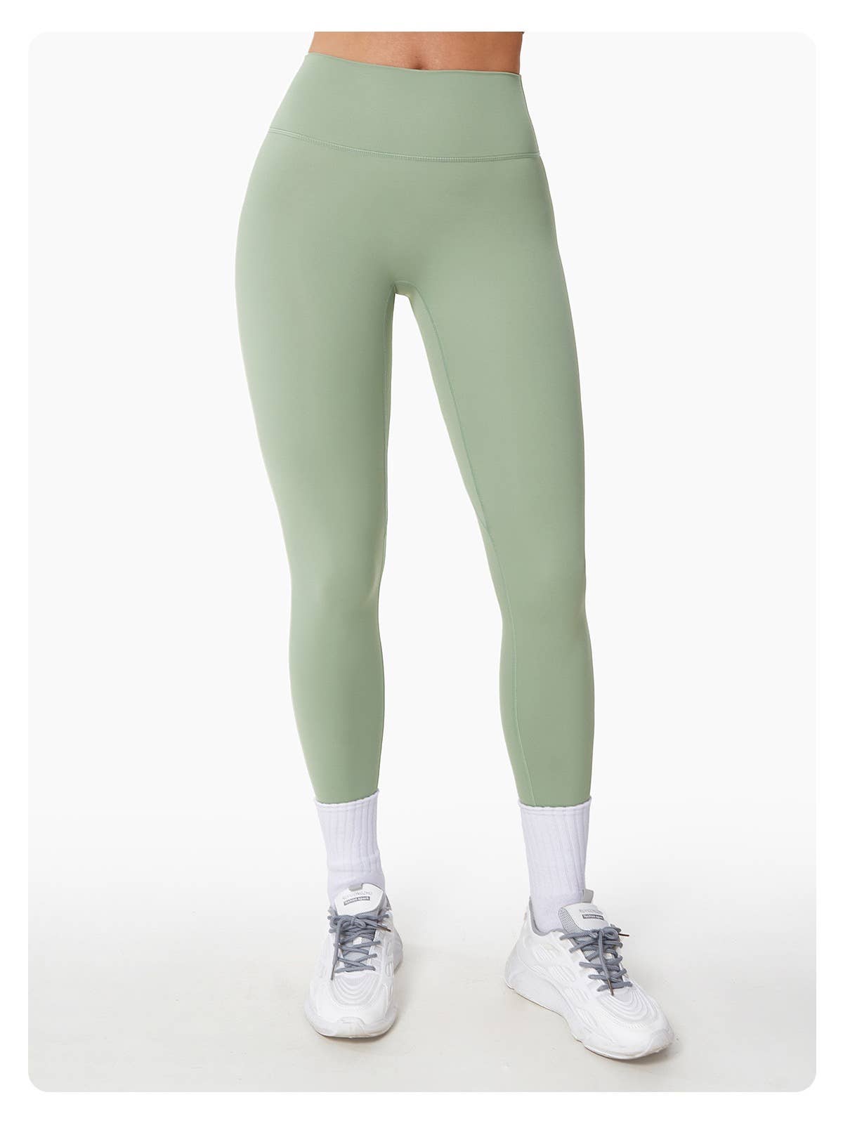 Nikki Buttery Soft High-Waisted Leggings: Frosty Gray / L