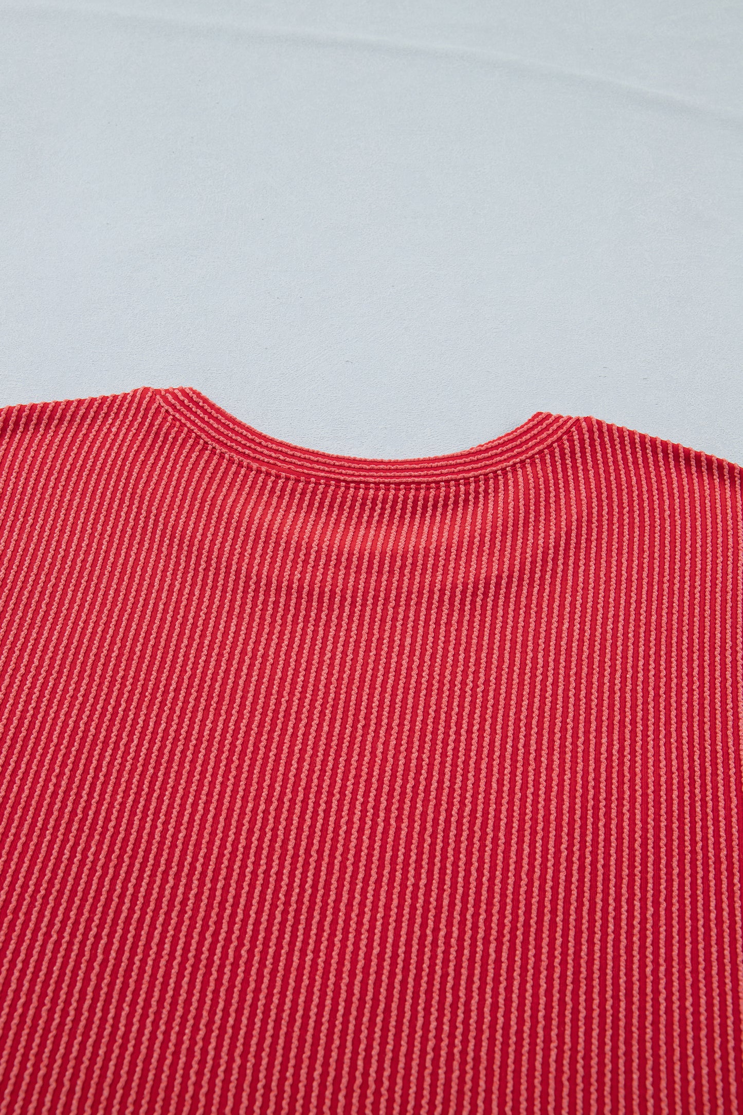 White USA Graphic Half Sleeve Loose Ribbed Top