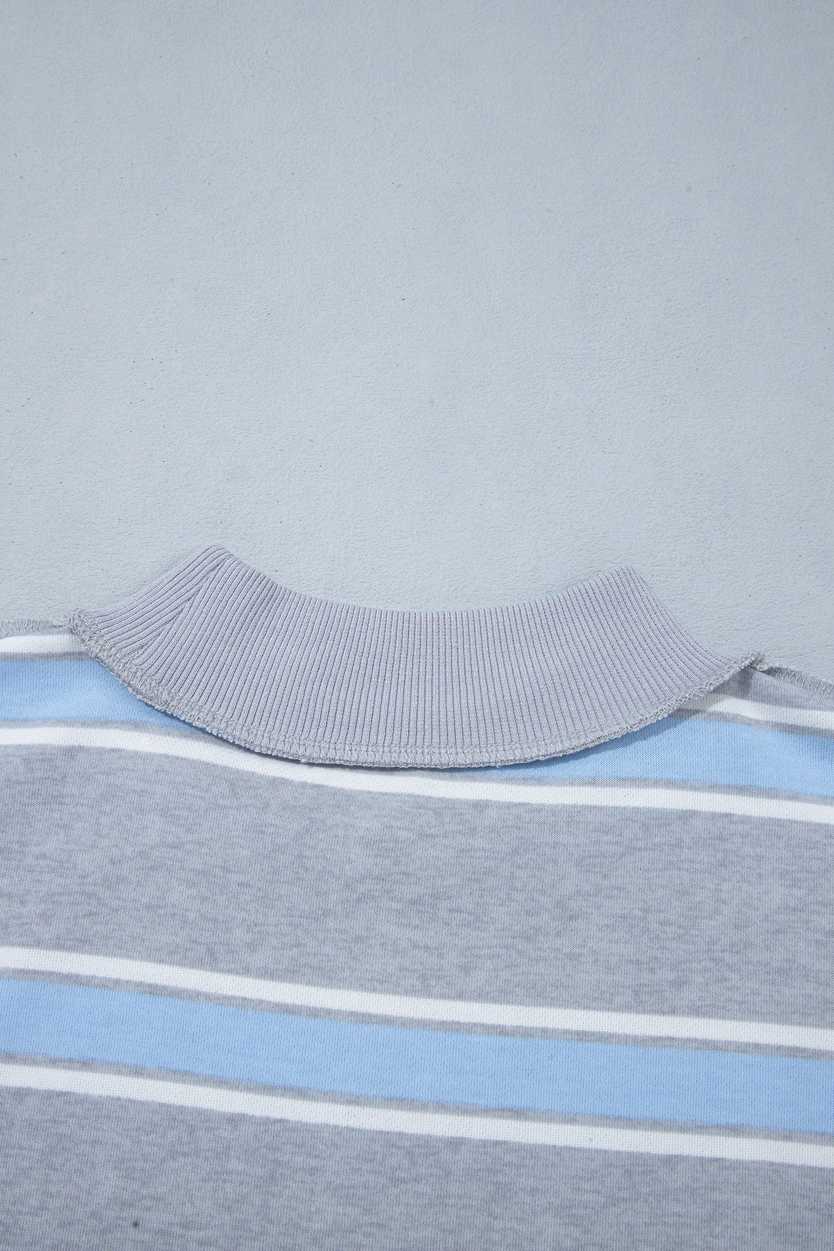 Pink Stripe Mock Neck Long Sleeve Pullover Top and Loose Pants Set