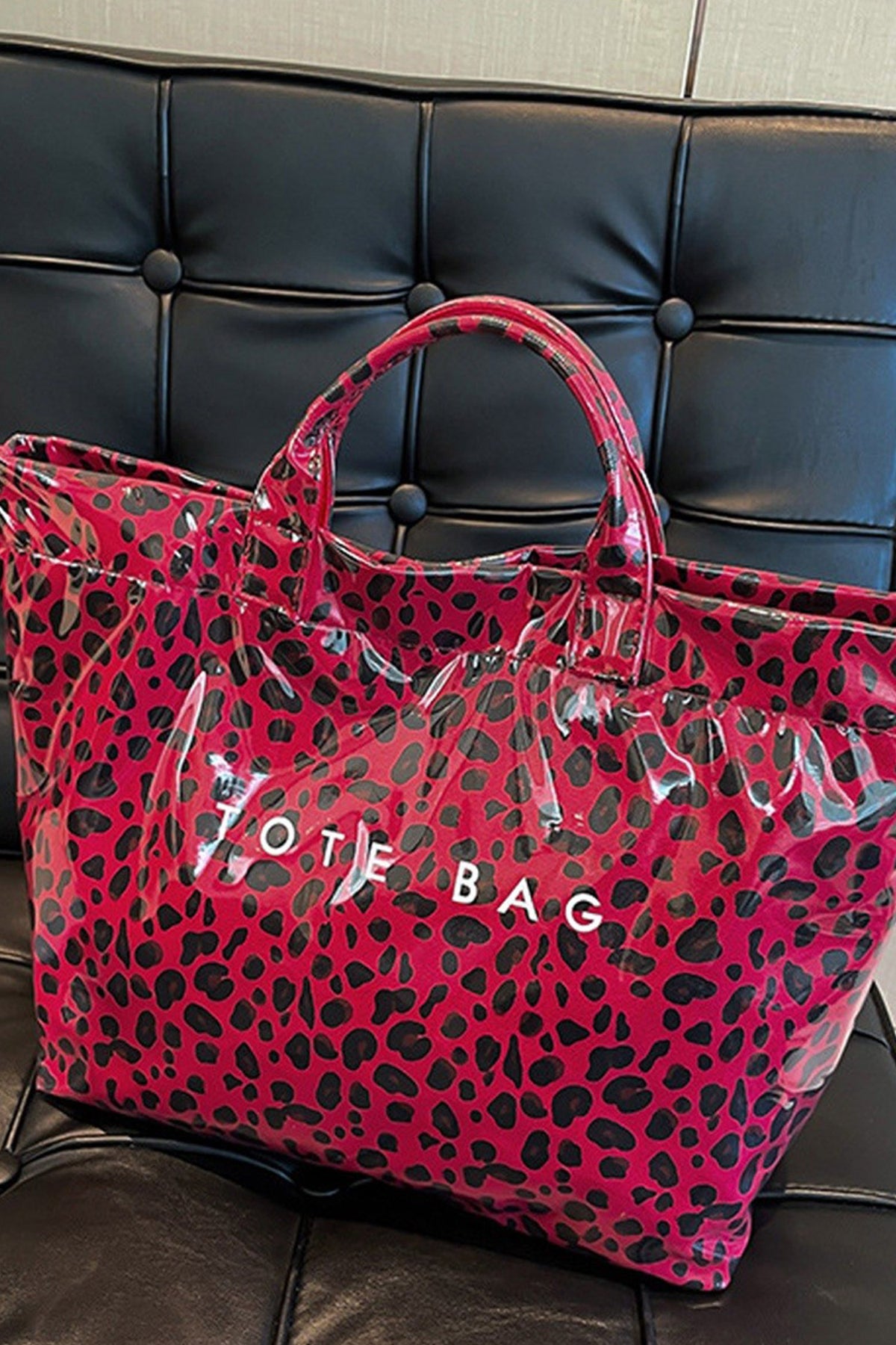 White Zebra Print Travel Tote Bag