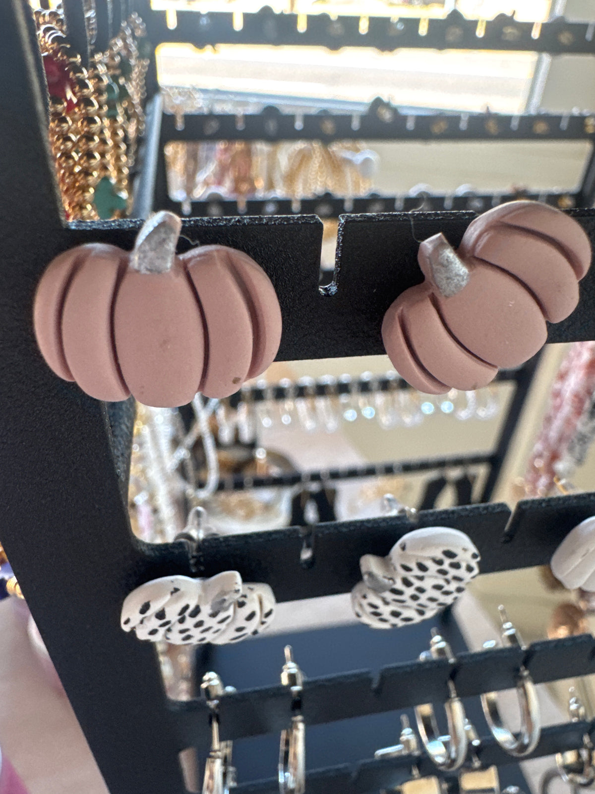 Clay Pumpkin Earrings