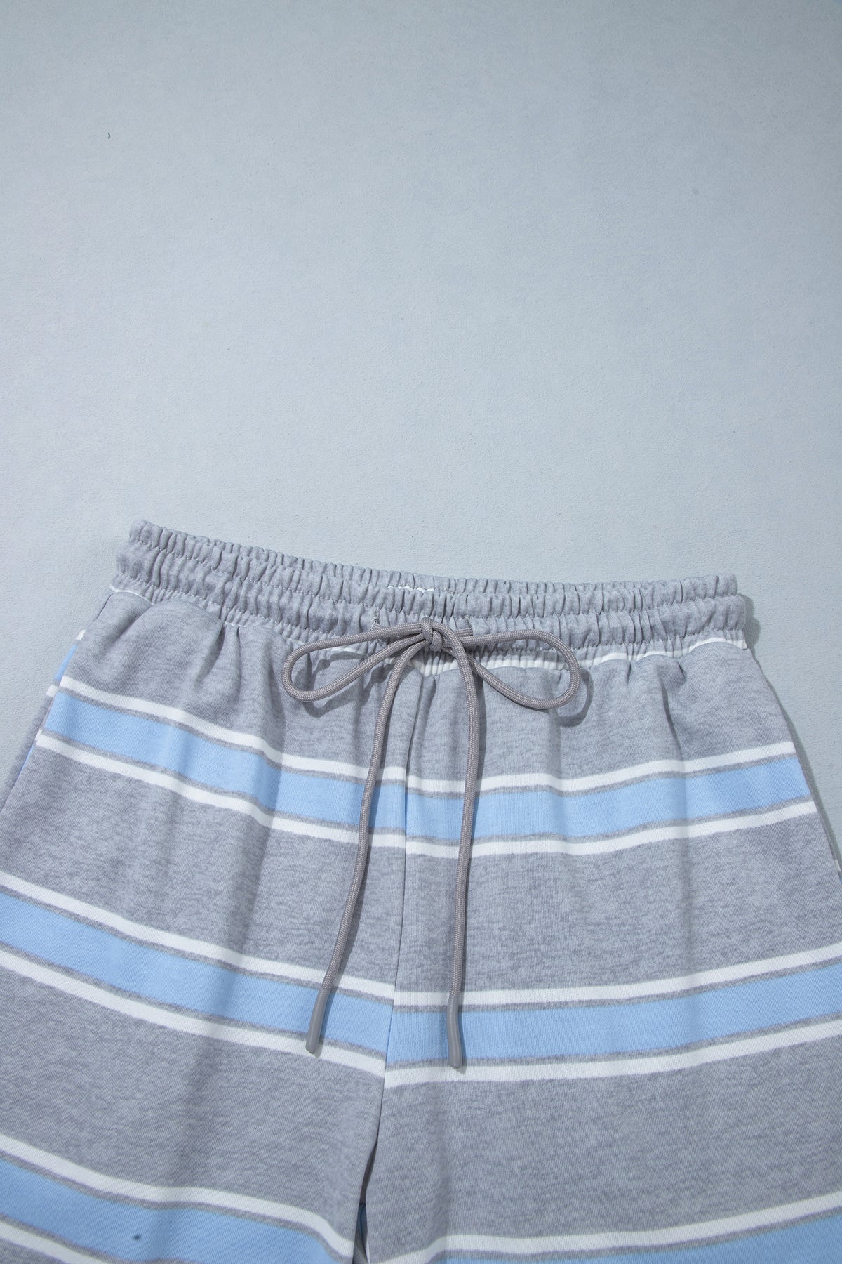 Pink Stripe Mock Neck Long Sleeve Pullover Top and Loose Pants Set