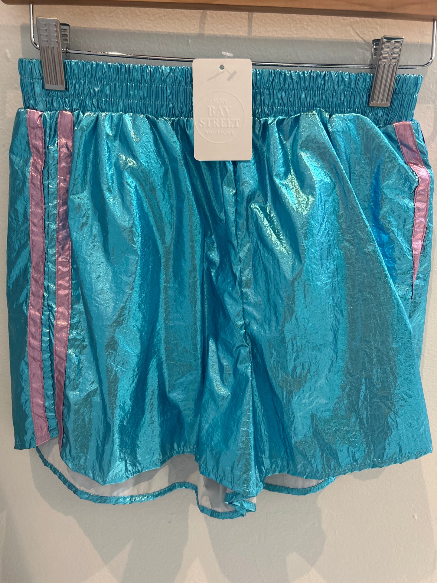 Metallic Barbie inspired shorts