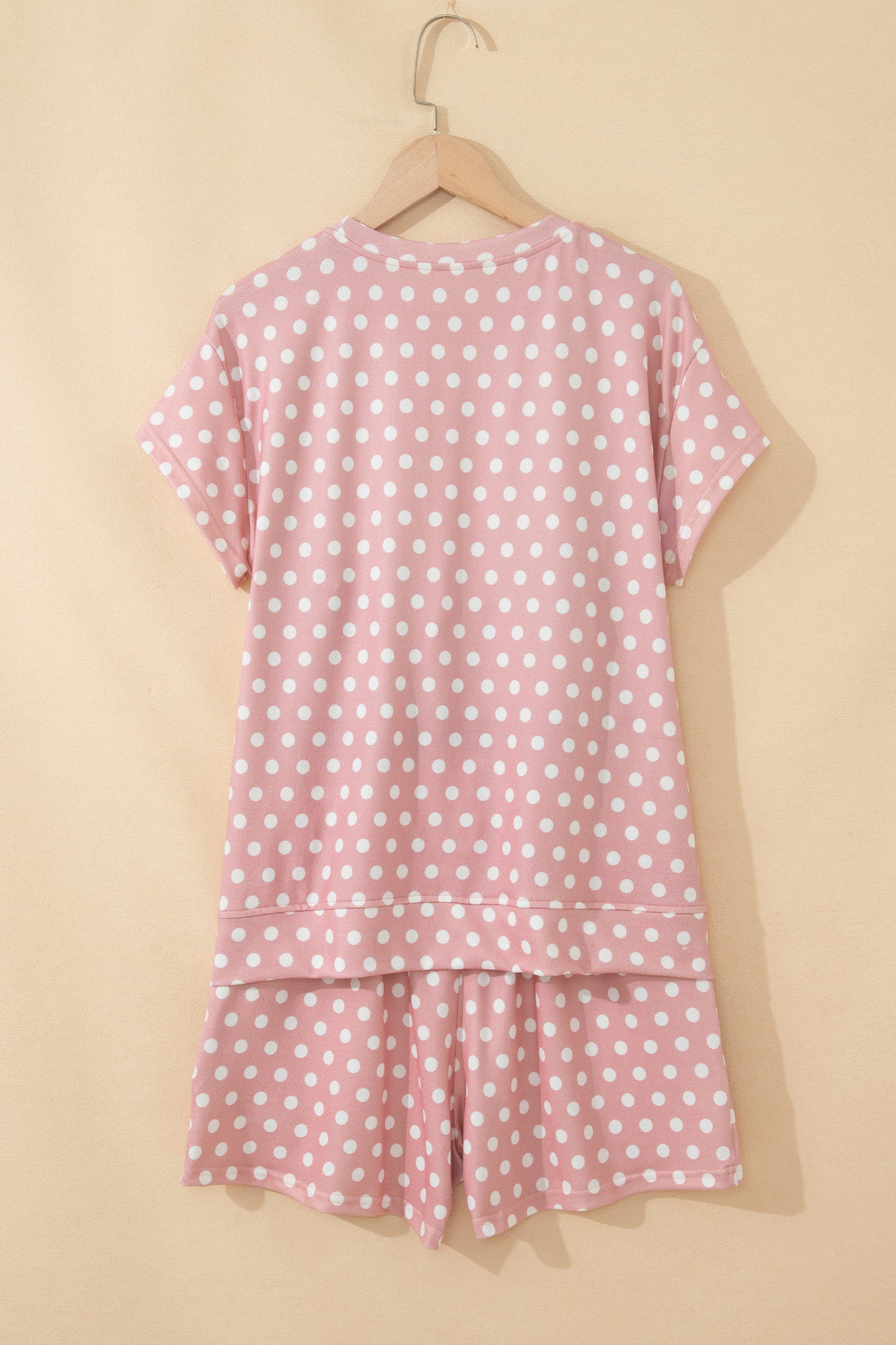 Purple Polka Dot Print Short Set