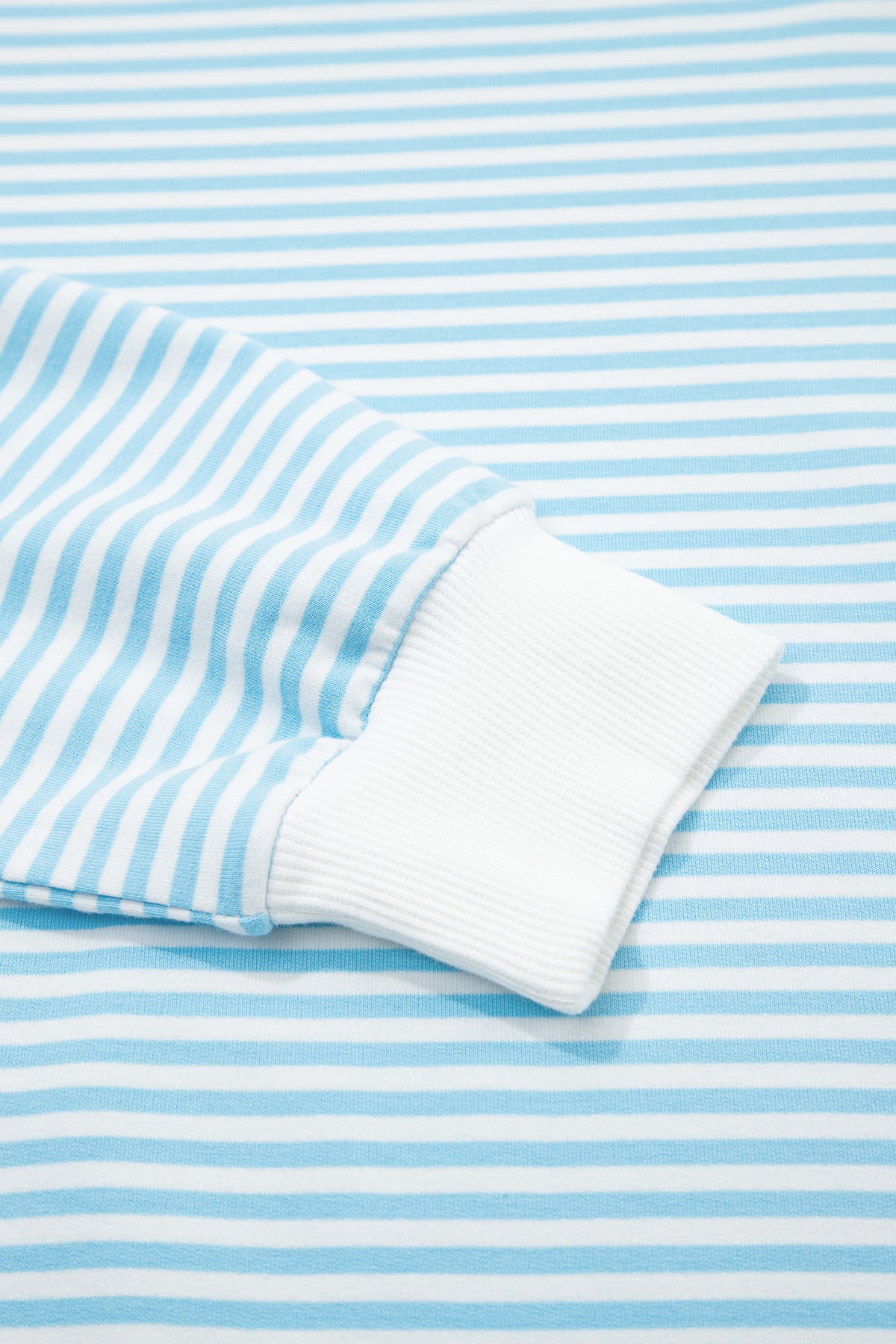 Oversize Striped Mock Neck Sweatshirt and Shorts Set