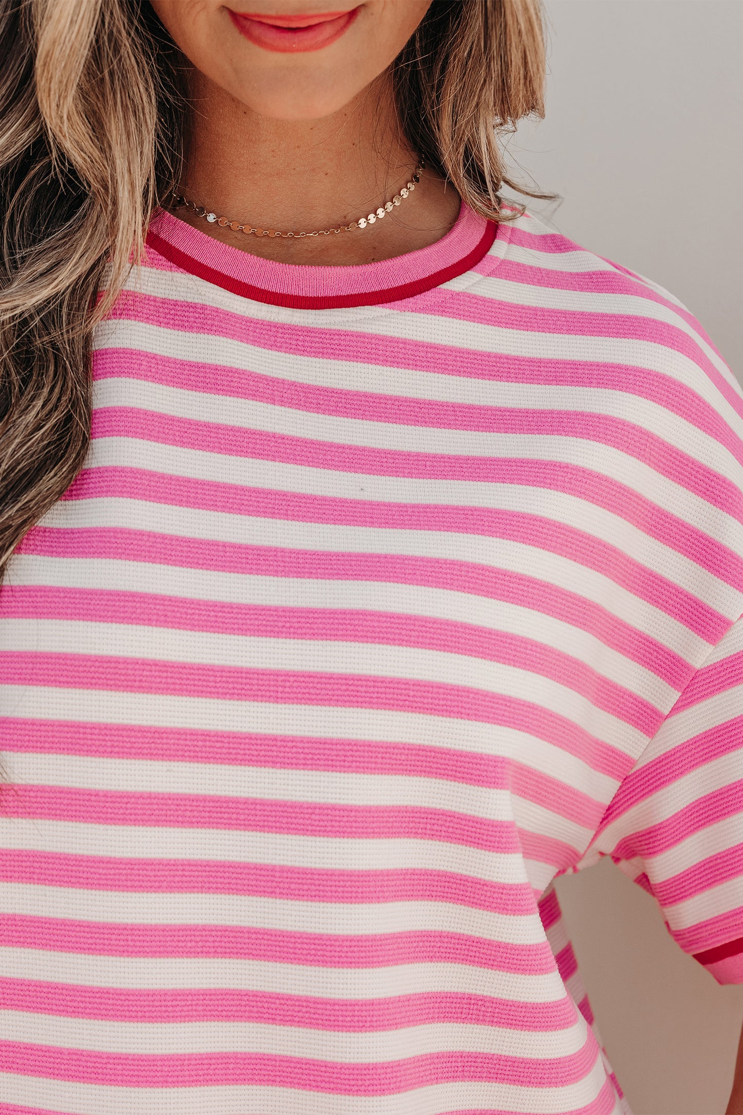 Pink and White 2 Piece Shorts Set