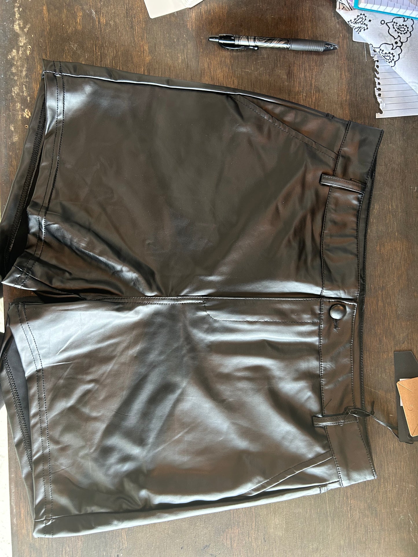 Black Leather shorts