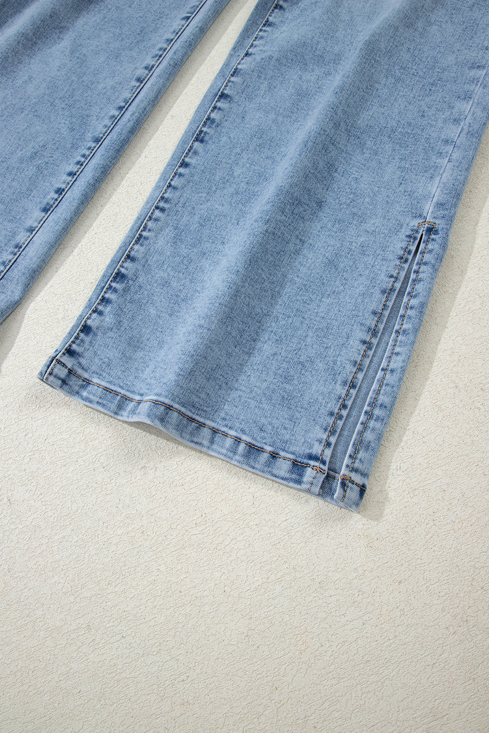 Slit Leg High Rise Drawstring Casual Jeans
