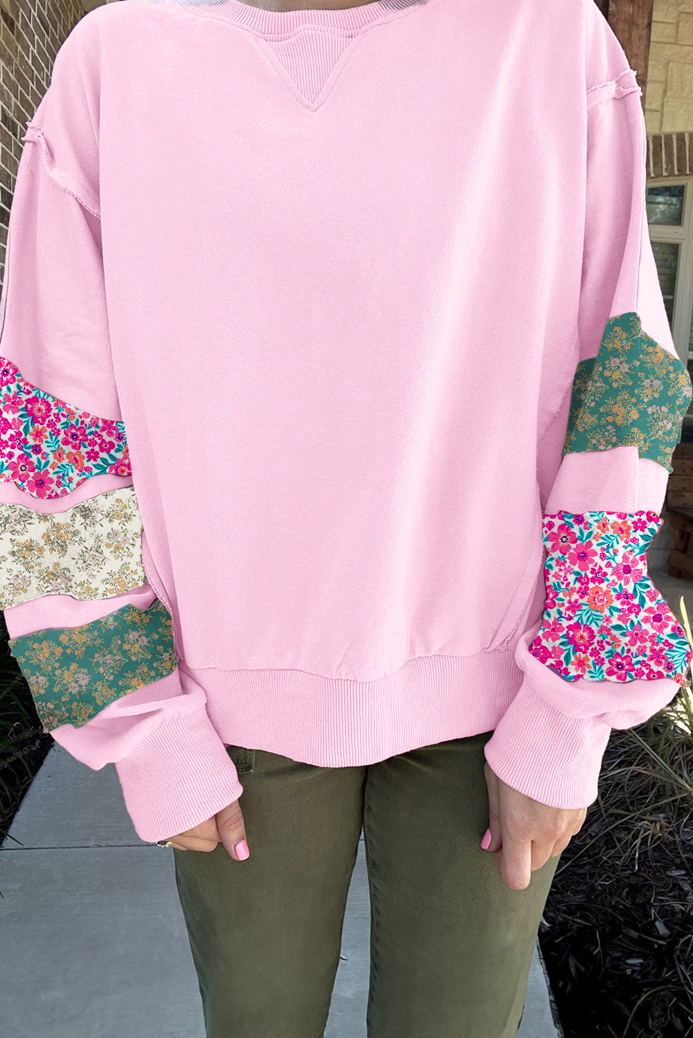 Garden Party Pink Sweatshirt (Plus Size)