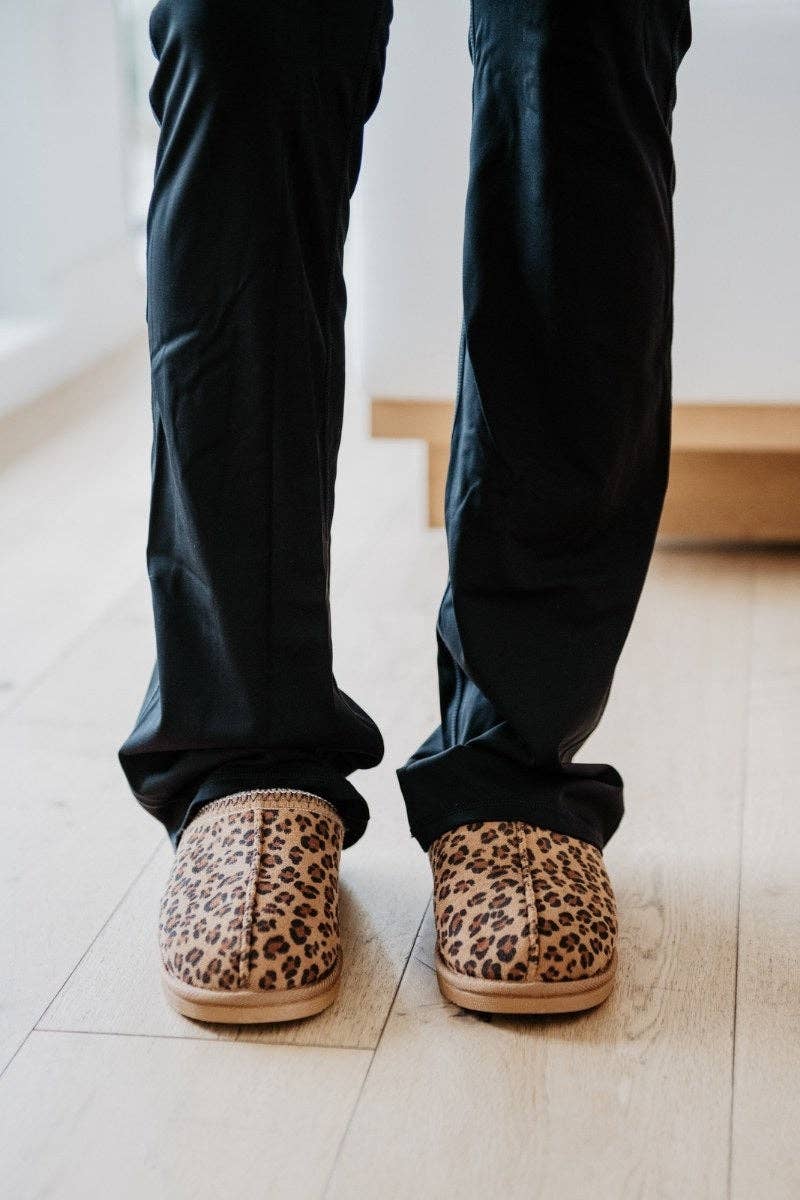 Leopard Print Embroidered Cute Slippers: Leopard / S/M