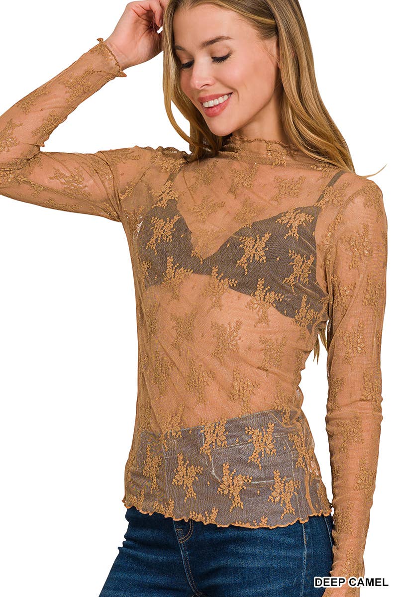 Lace Layering Top: BLACK
