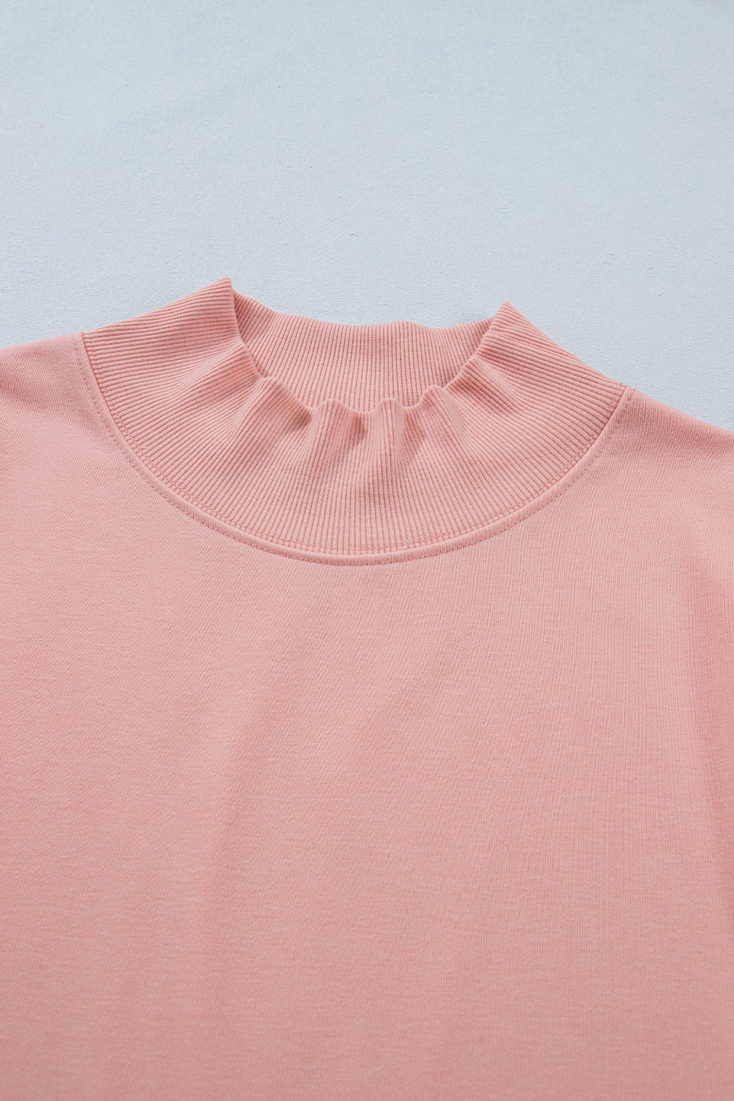 Orange Solid Color High Neck Cap Sleeve Loose Top