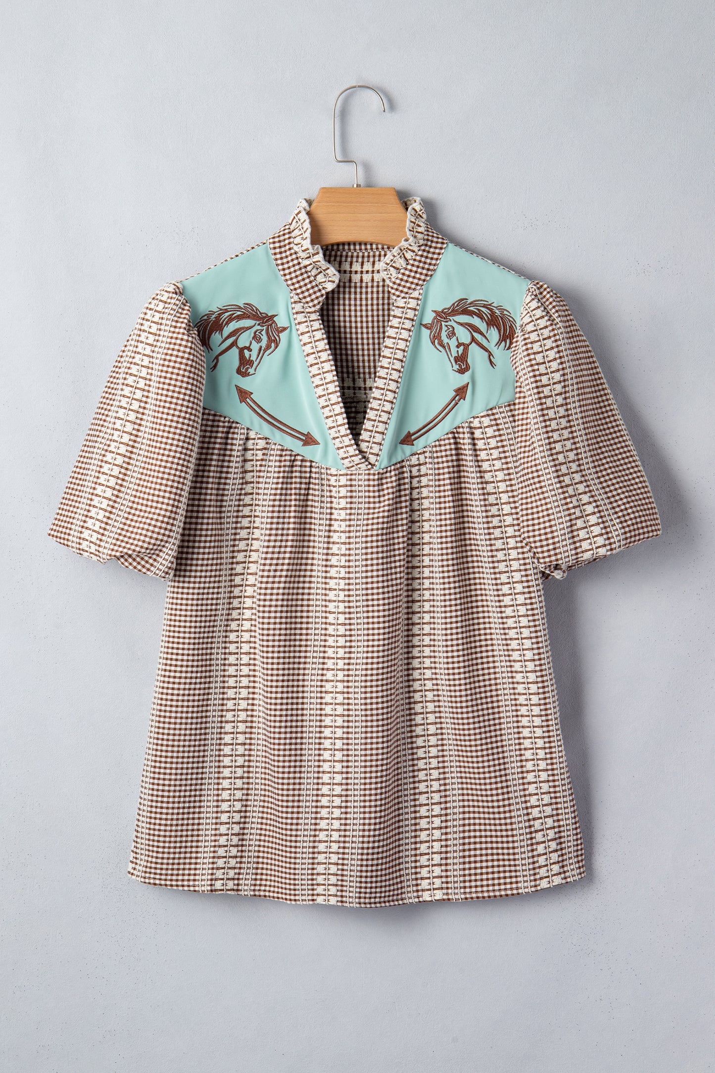 Western Belle Gingham Blouse