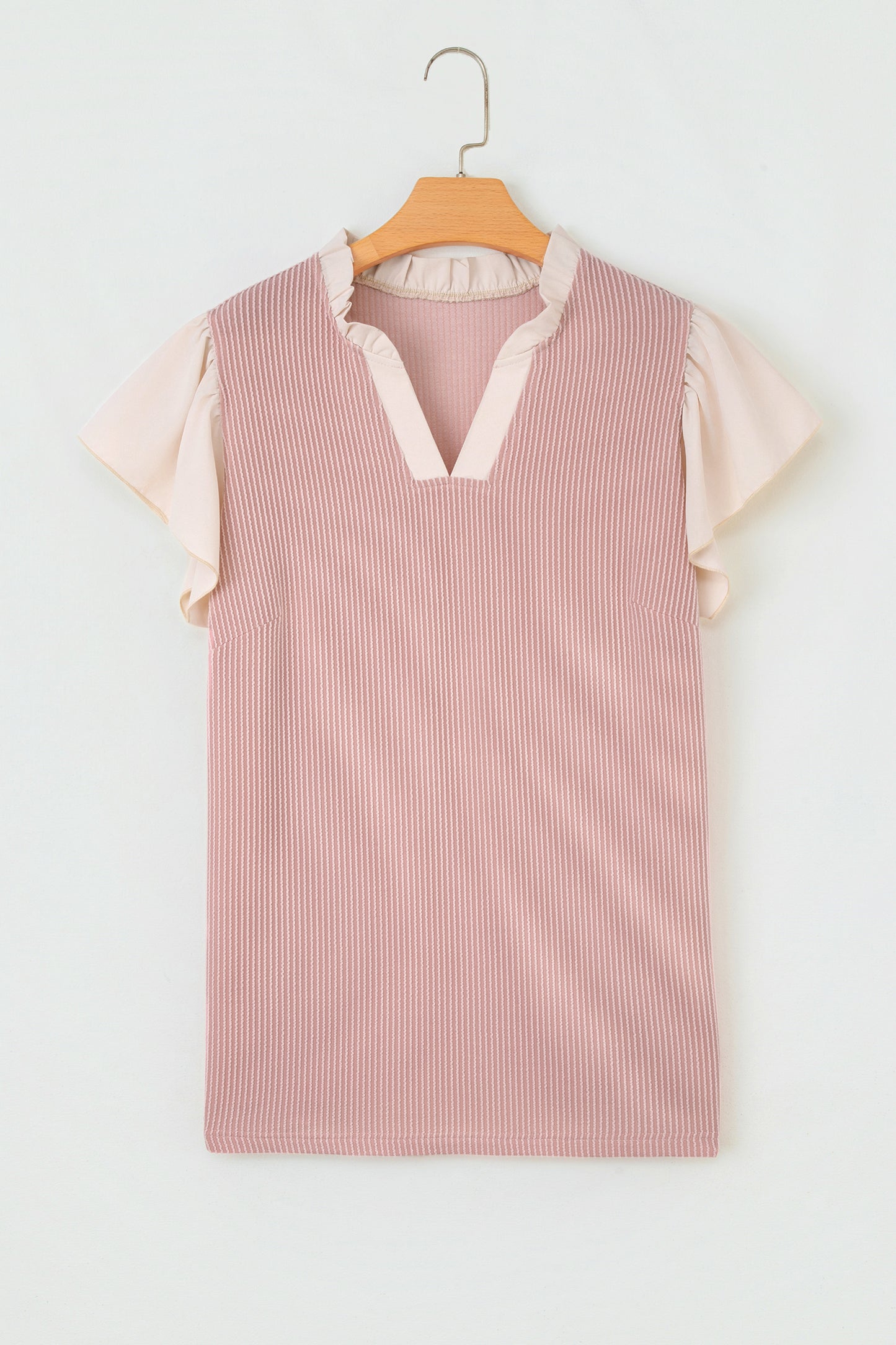 Rosy Ruffle Knit Top (Plus Size)