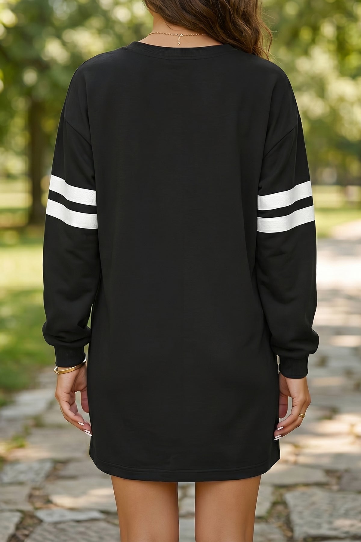 Gameday Varsity Stripes Sweatshirt Dress