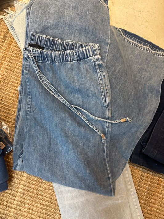 White Birch Drawstring Jeans