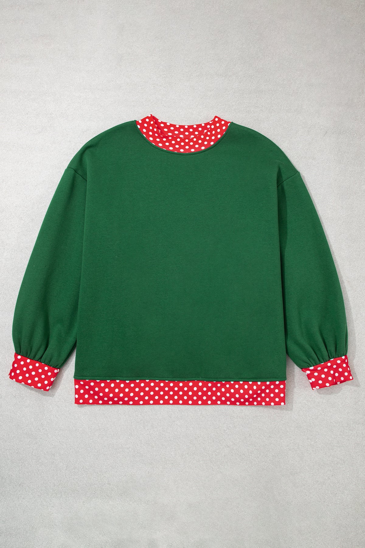 Red Polka Dot Plus Size Sweatshirt