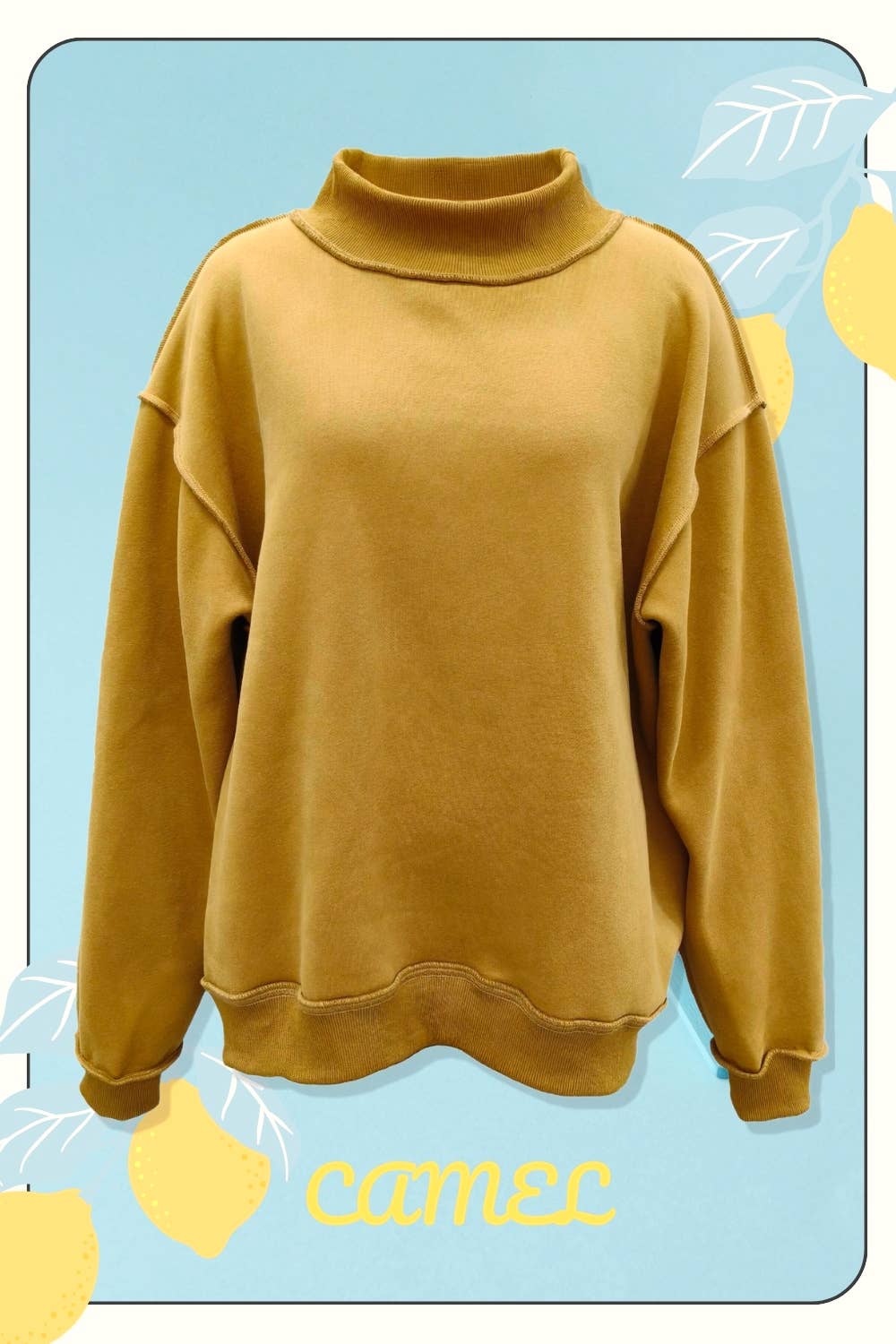 Purple Mock neck sweatshirt