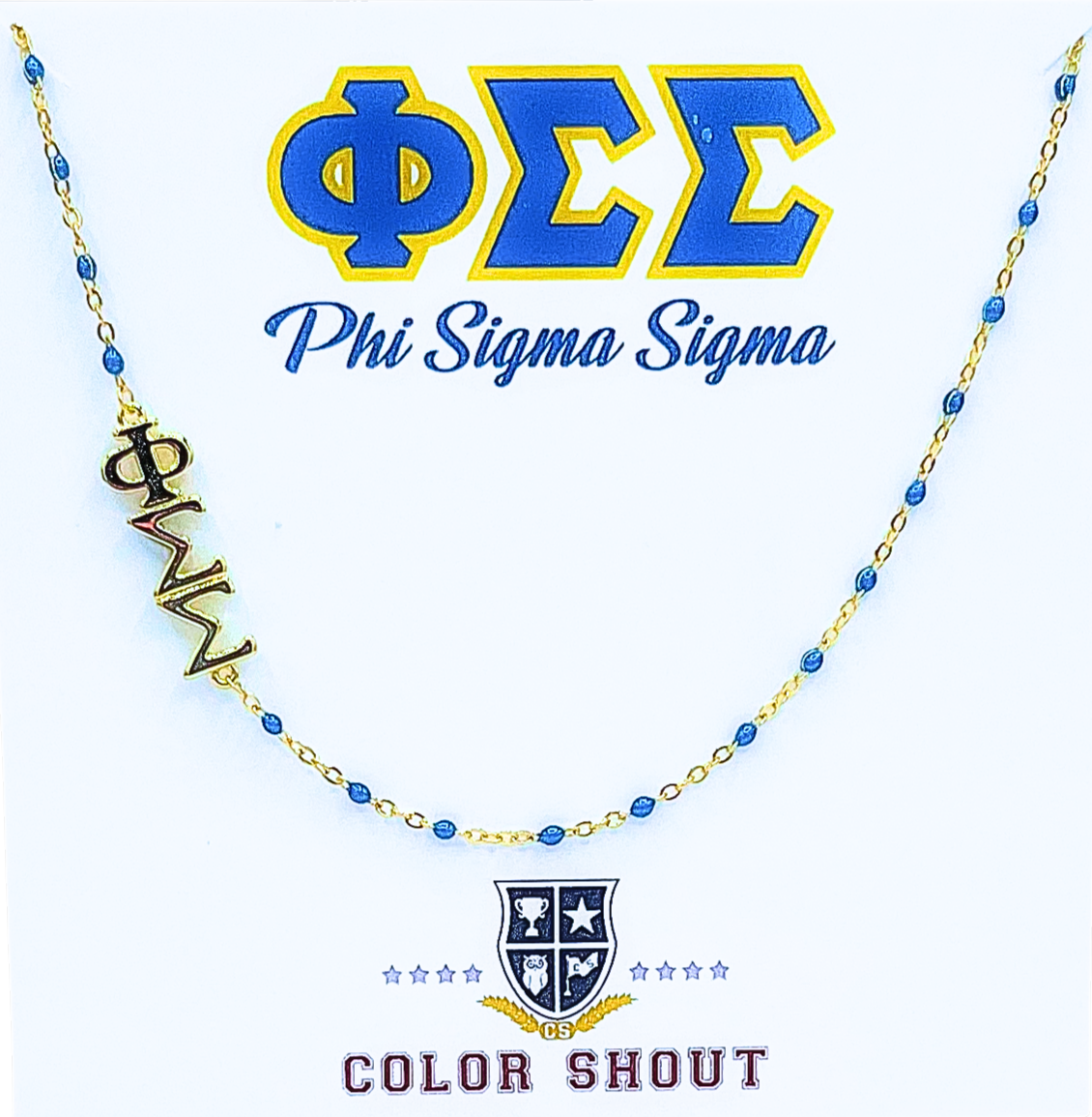 The Sorority Necklace: Side Set Greek letters