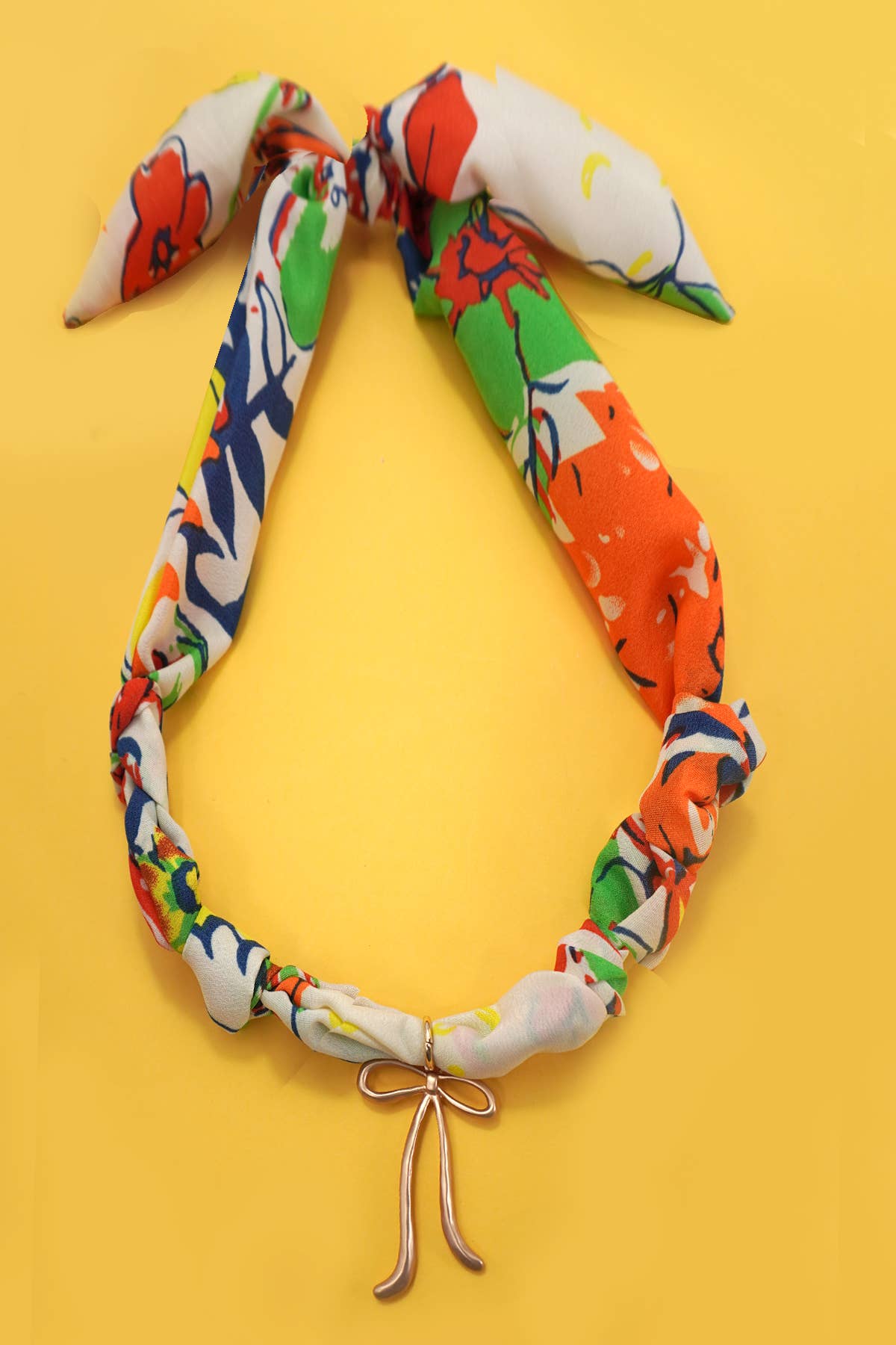 HANDMADE SCARF CROSS CHARM NECKLACE | 80N91790: G