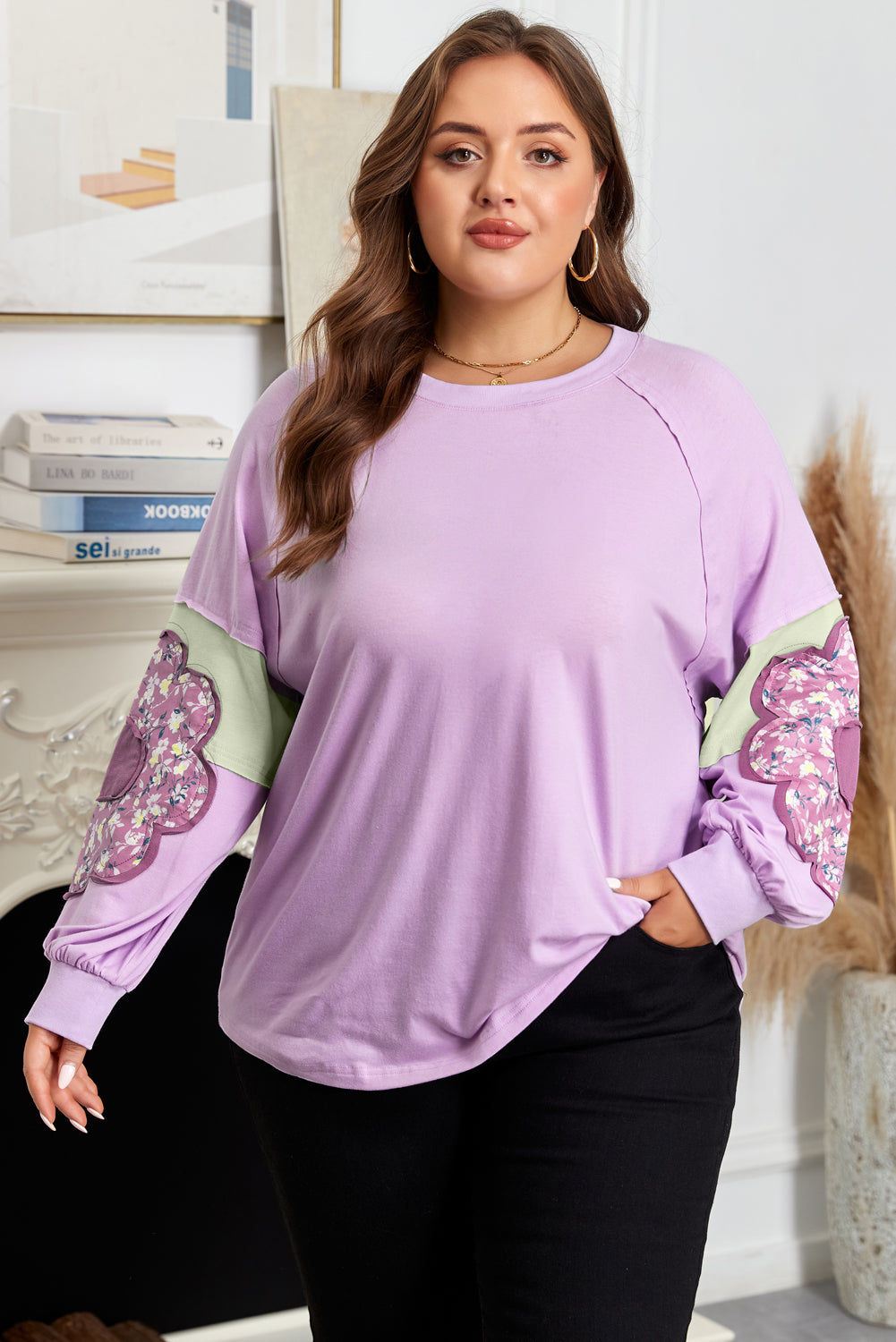 Lavender Fields Pullover (Plus Size)