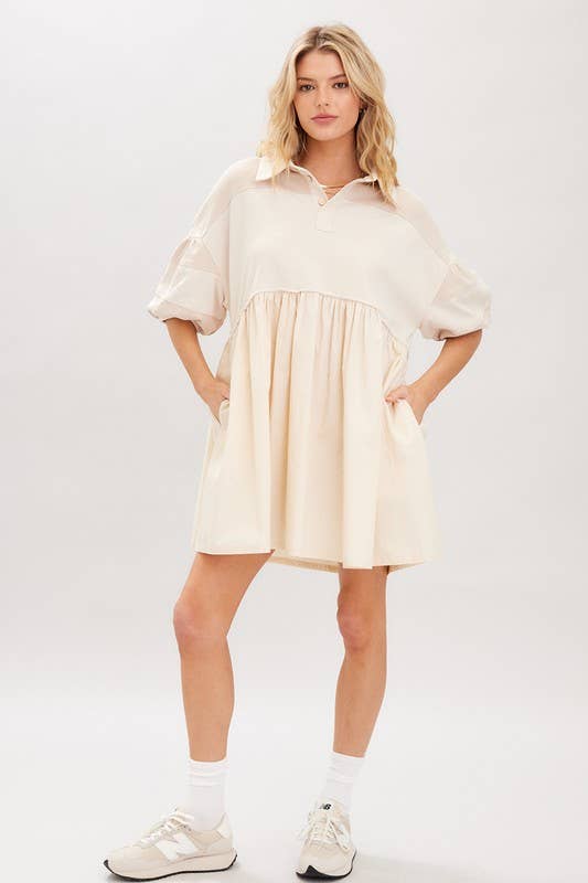 Cotton Terry Mini Dress