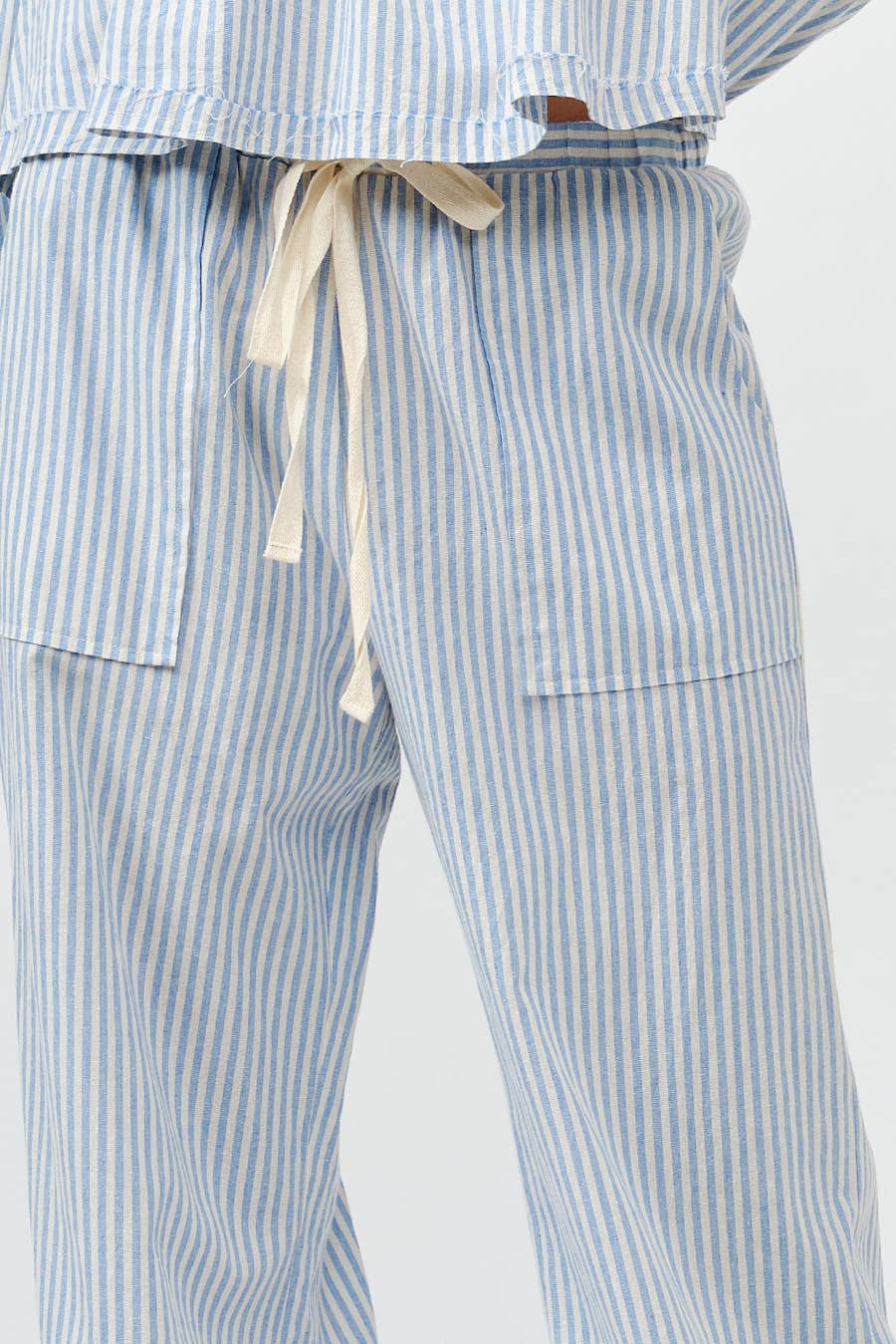 IM8867 - Striped Wide Linen Pants
