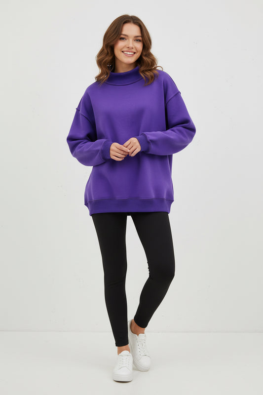 Purple Mock neck sweatshirt