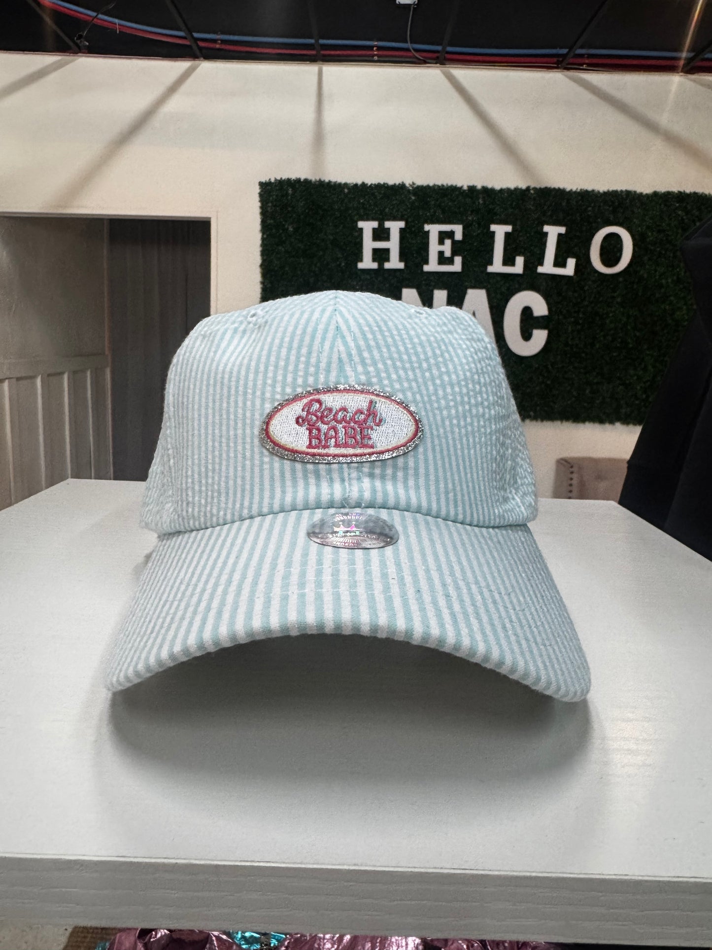 Beach Babe Seersucker Hat